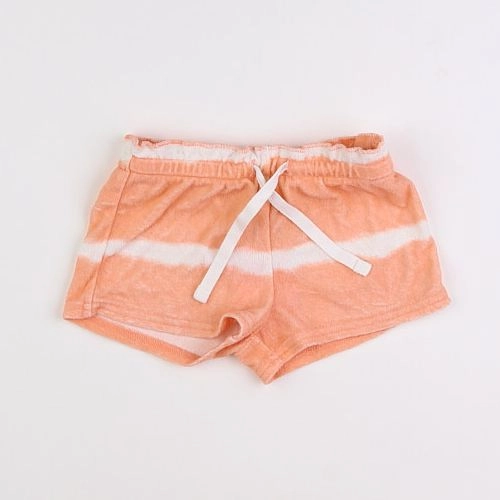 H&M - short orange - 6/9 mois