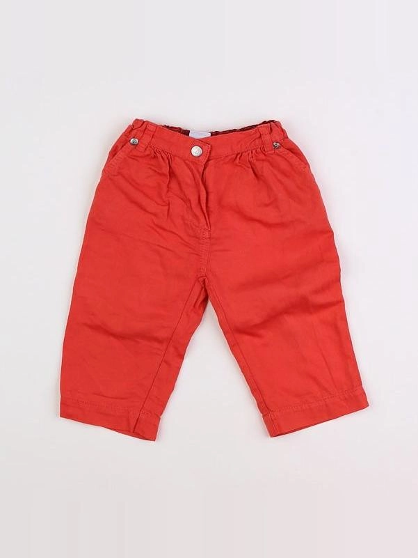Petit Bateau - pantalon rouge - 6 mois