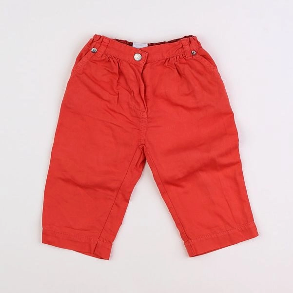 Petit Bateau - pantalon rouge - 6 mois