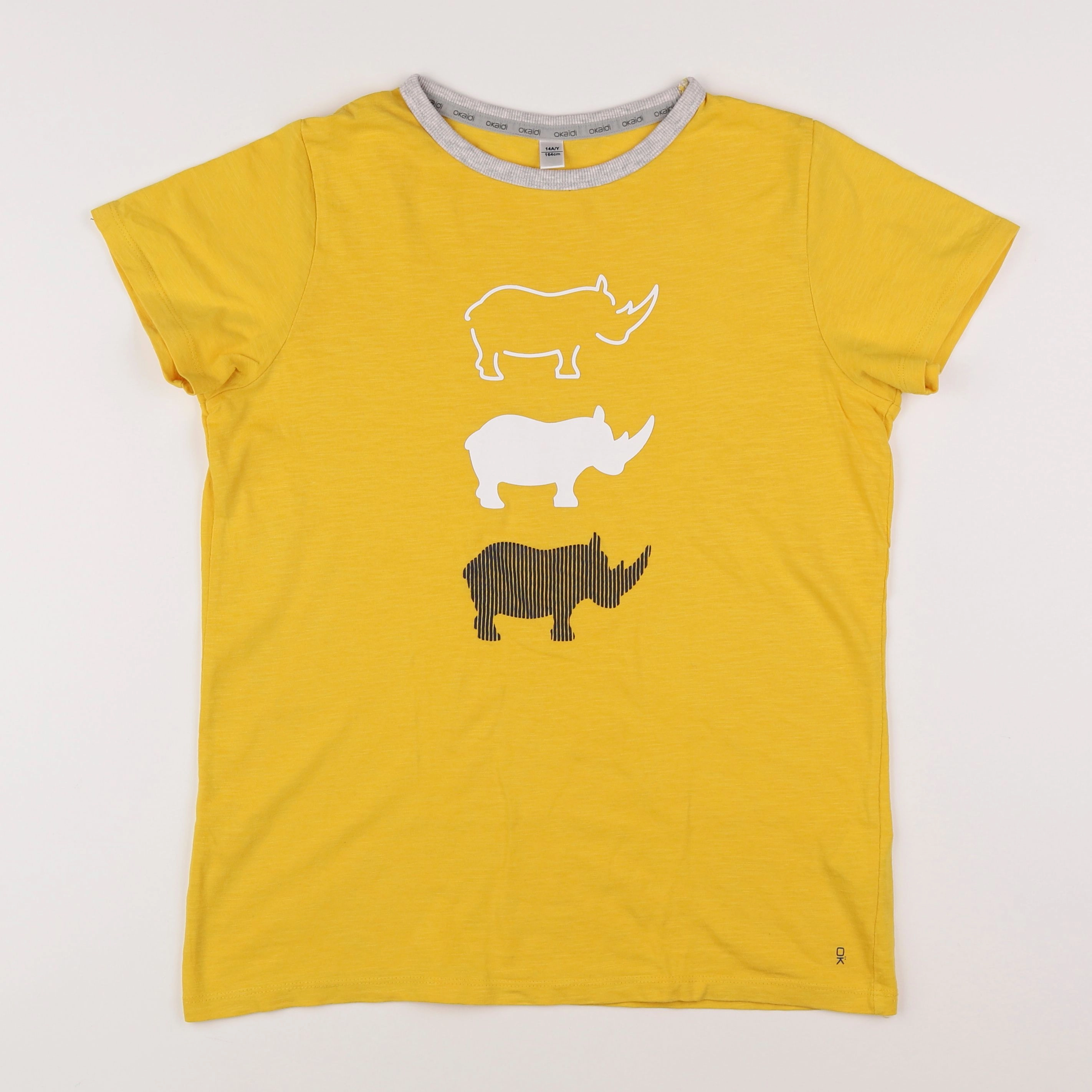 Okaidi - tee-shirt jaune - 14 ans