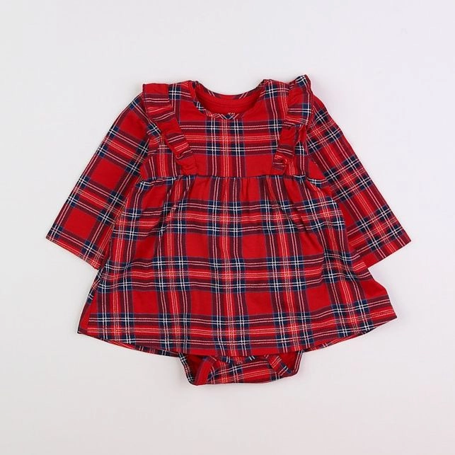 H&M - body robe rouge - 3 mois