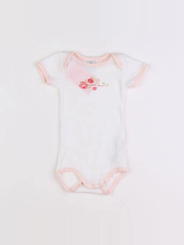 Petit Bateau - body blanc - 6 mois