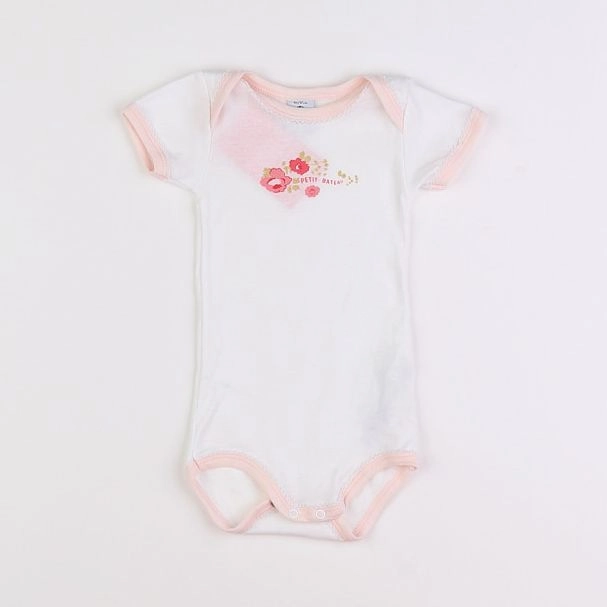 Petit Bateau - body blanc - 6 mois