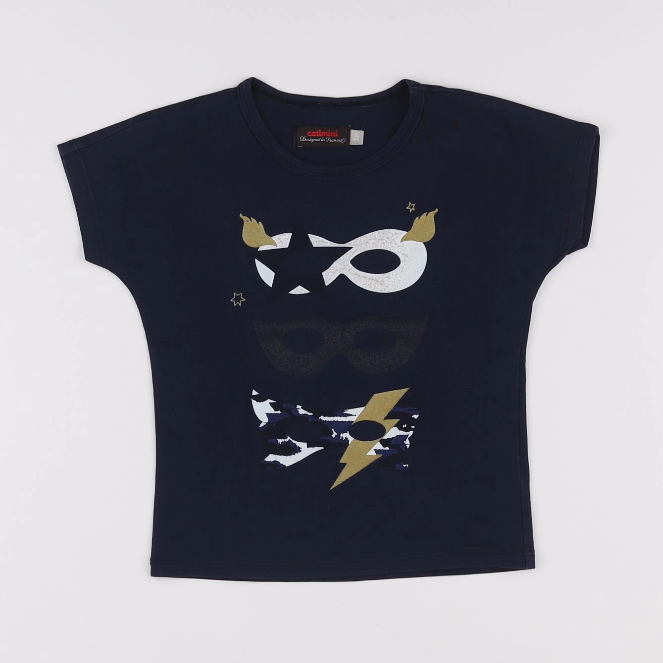 Catimini - tee-shirt bleu - 6 ans