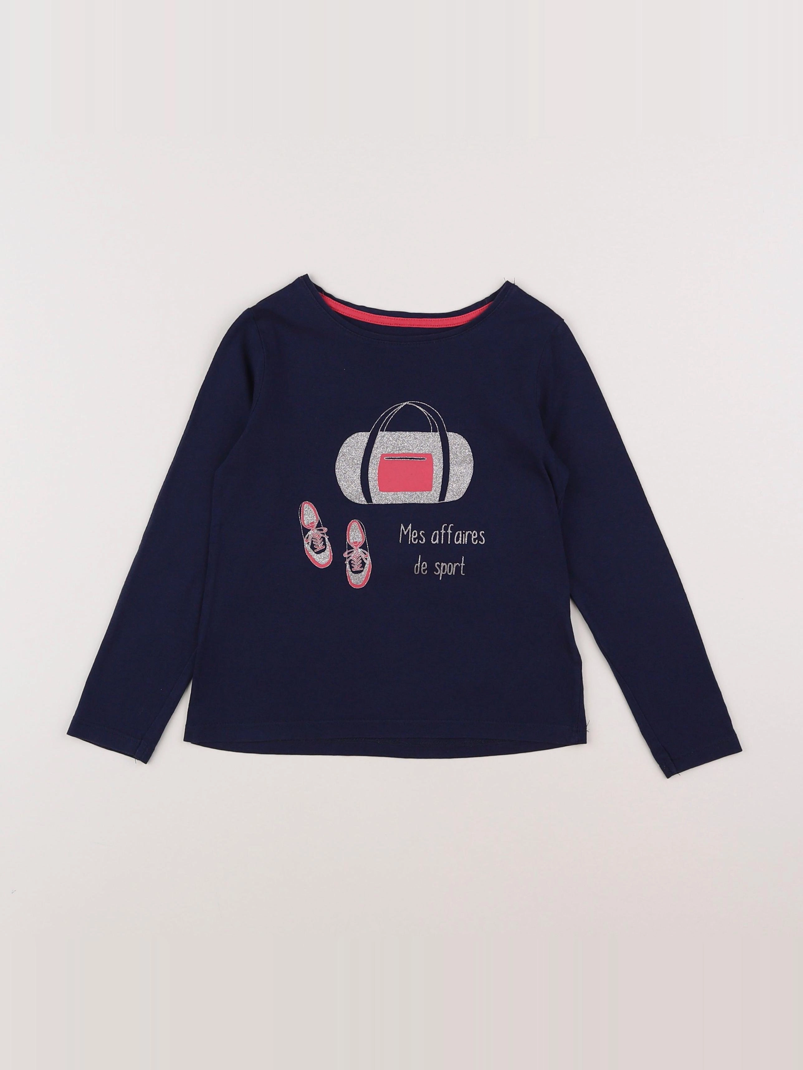Vertbaudet - tee-shirt bleu - 5 ans