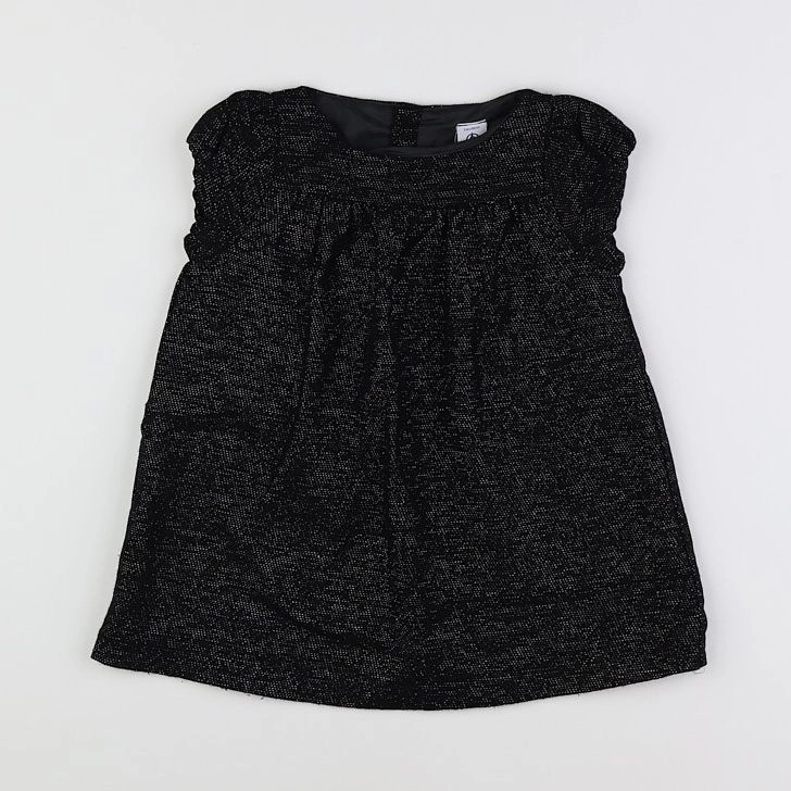 Petit Bateau - robe noir, or - 2 ans