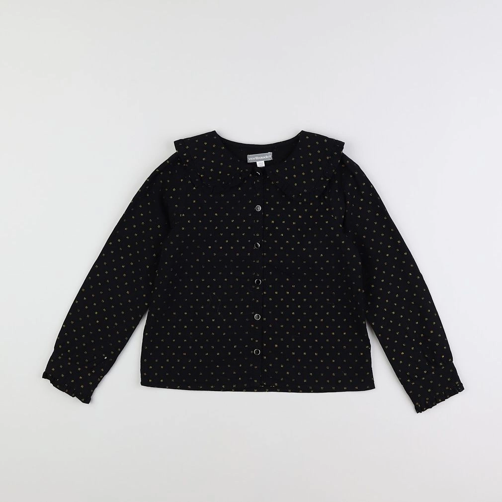 Vertbaudet - blouse noir, or - 7 ans