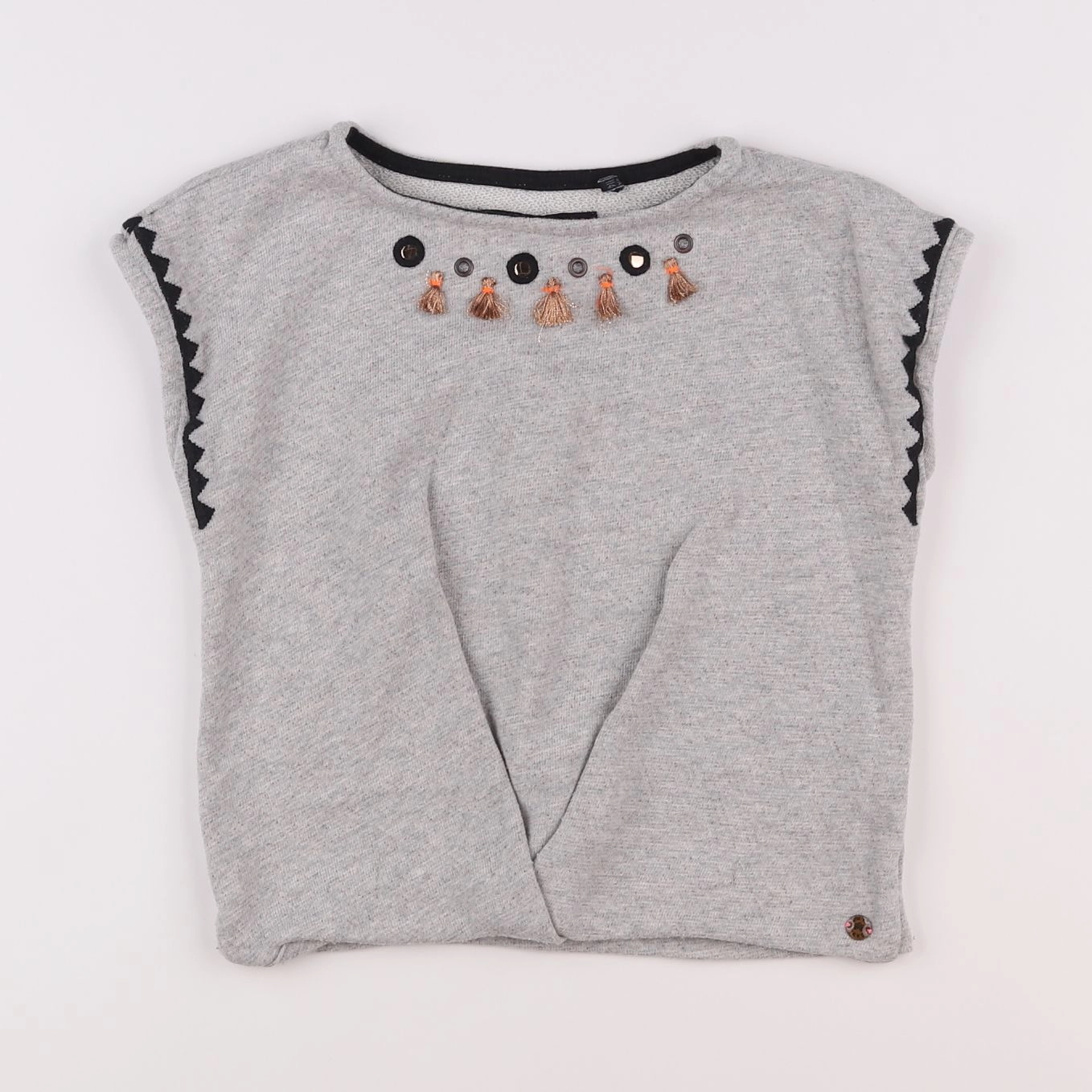 IKKS - sweat gris - 6 ans
