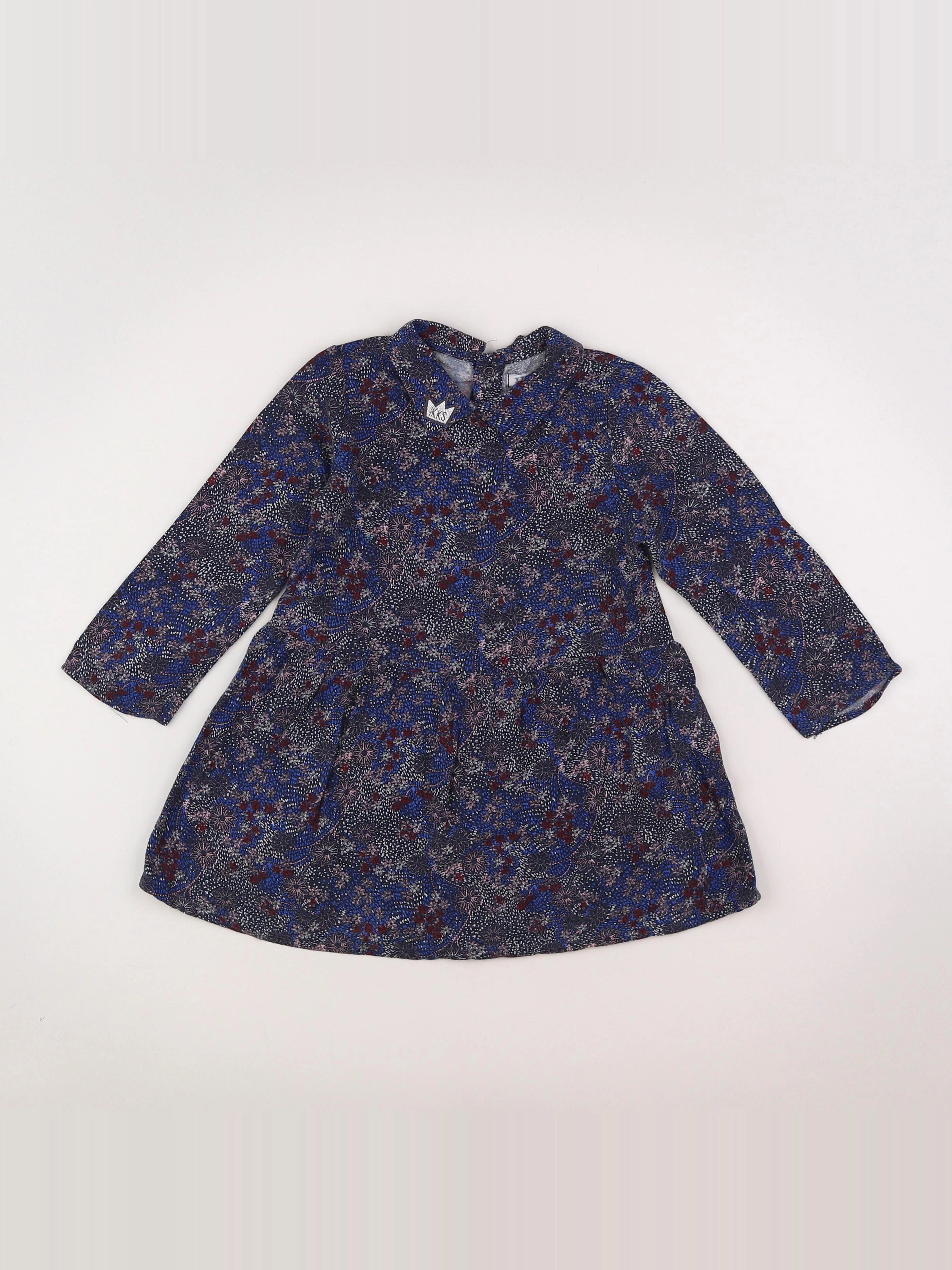 IKKS - robe bleu - 2 ans