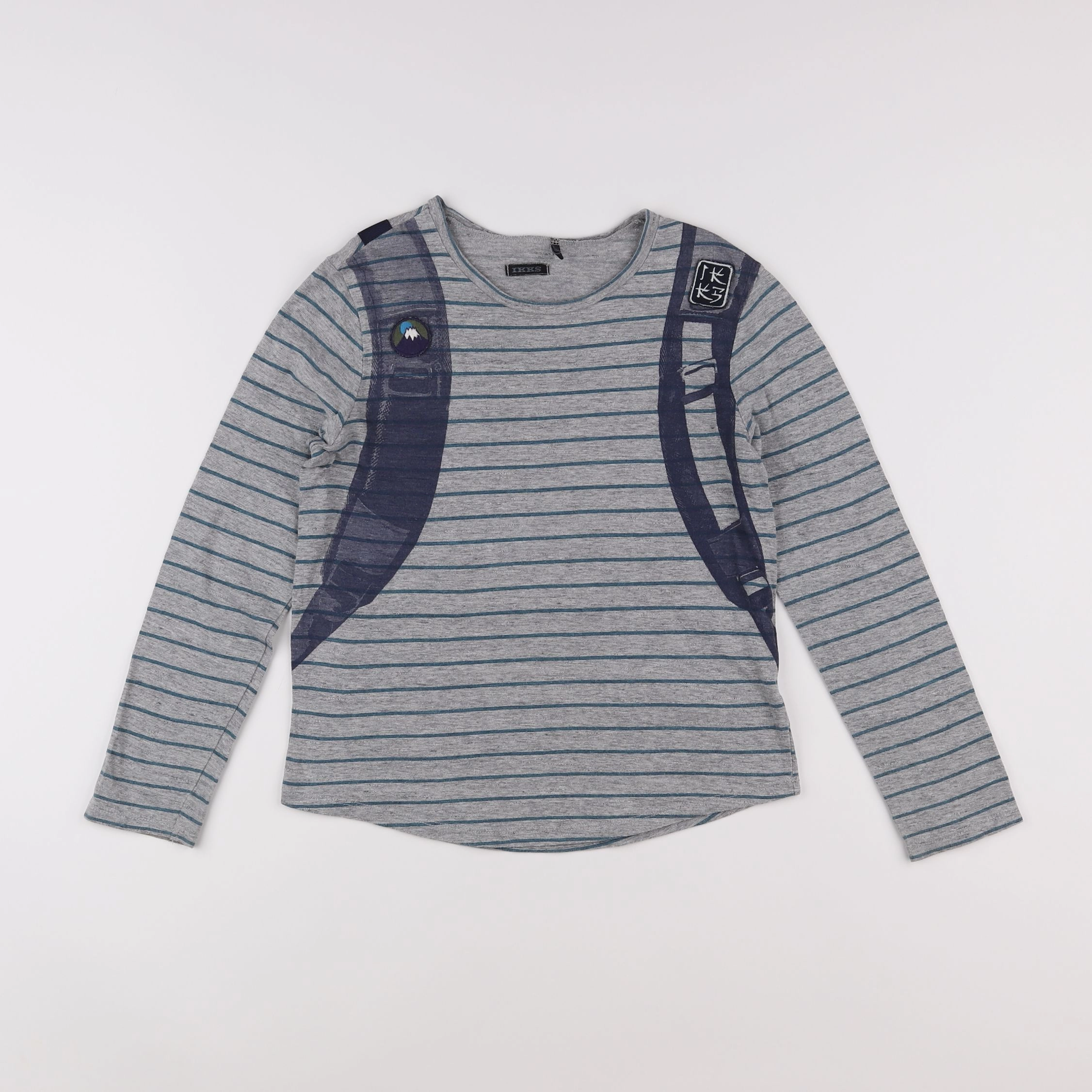 IKKS - tee-shirt gris - 10 ans