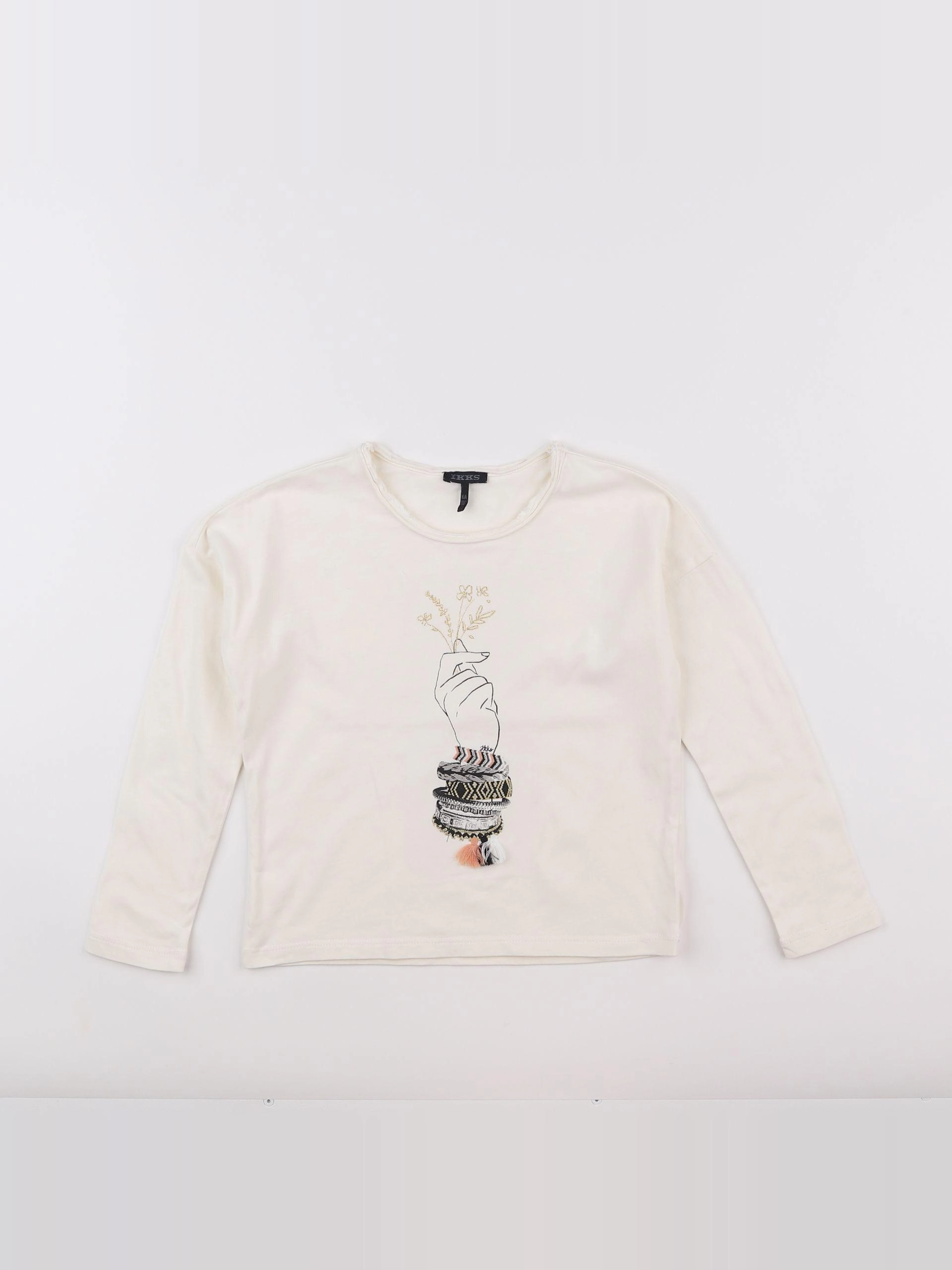IKKS - tee-shirt blanc - 6 ans