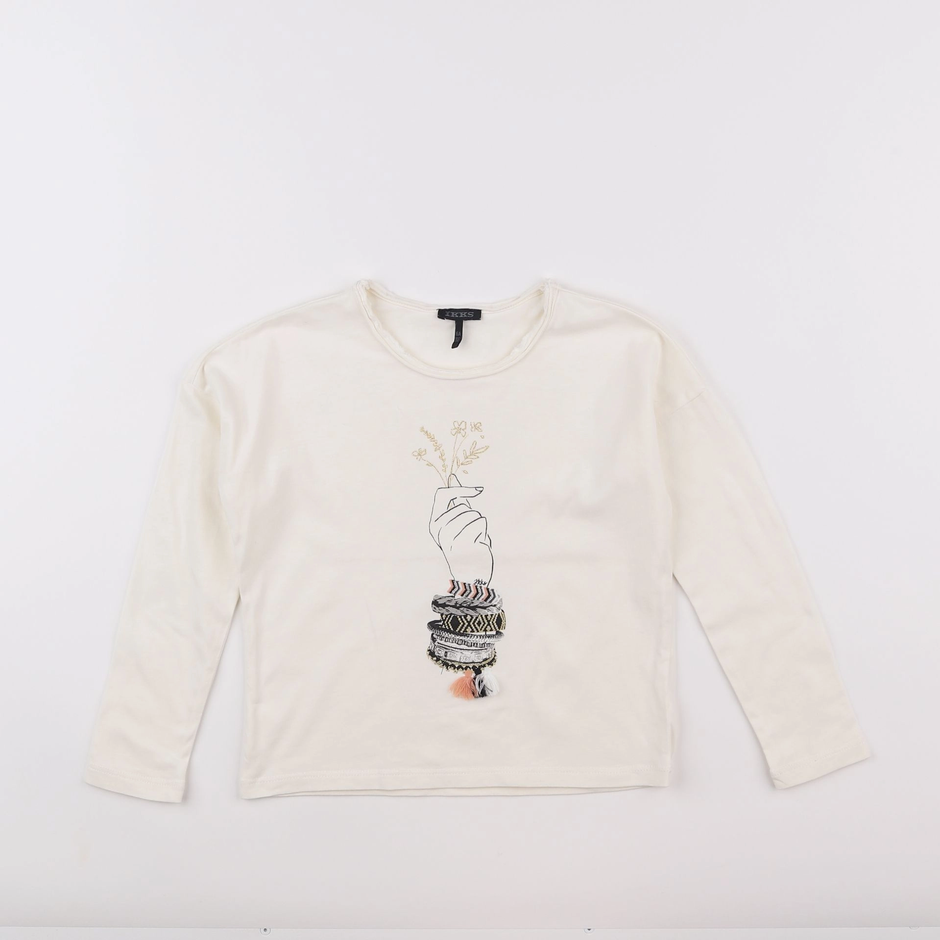IKKS - tee-shirt blanc - 6 ans
