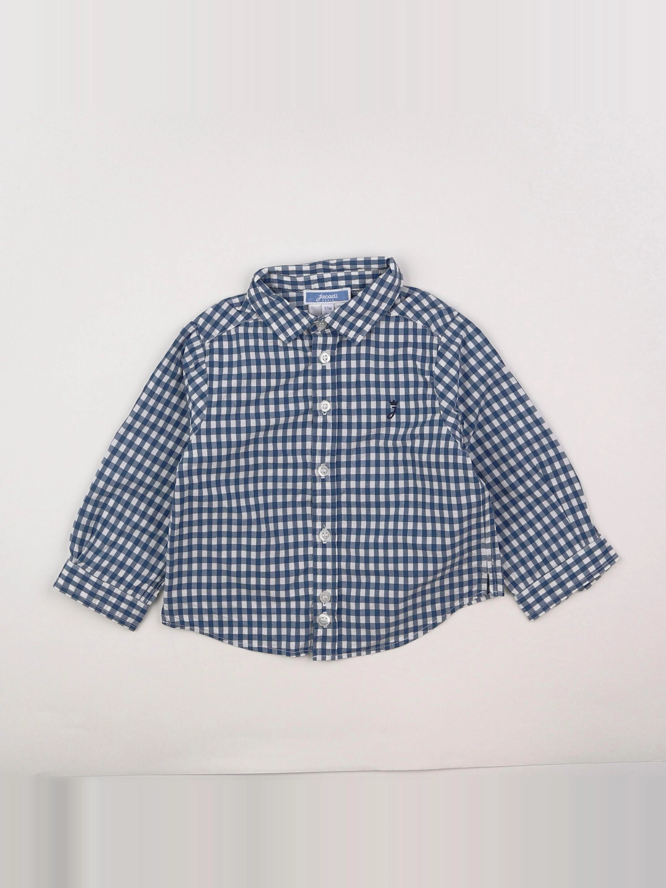 Jacadi - chemise bleu, blanc - 12 mois