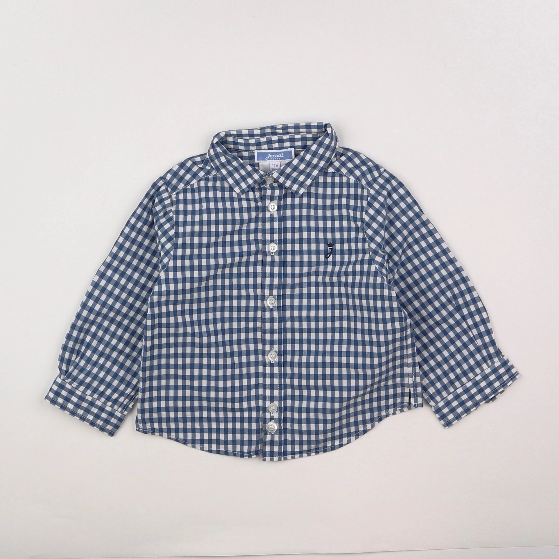 Jacadi - chemise bleu, blanc - 12 mois