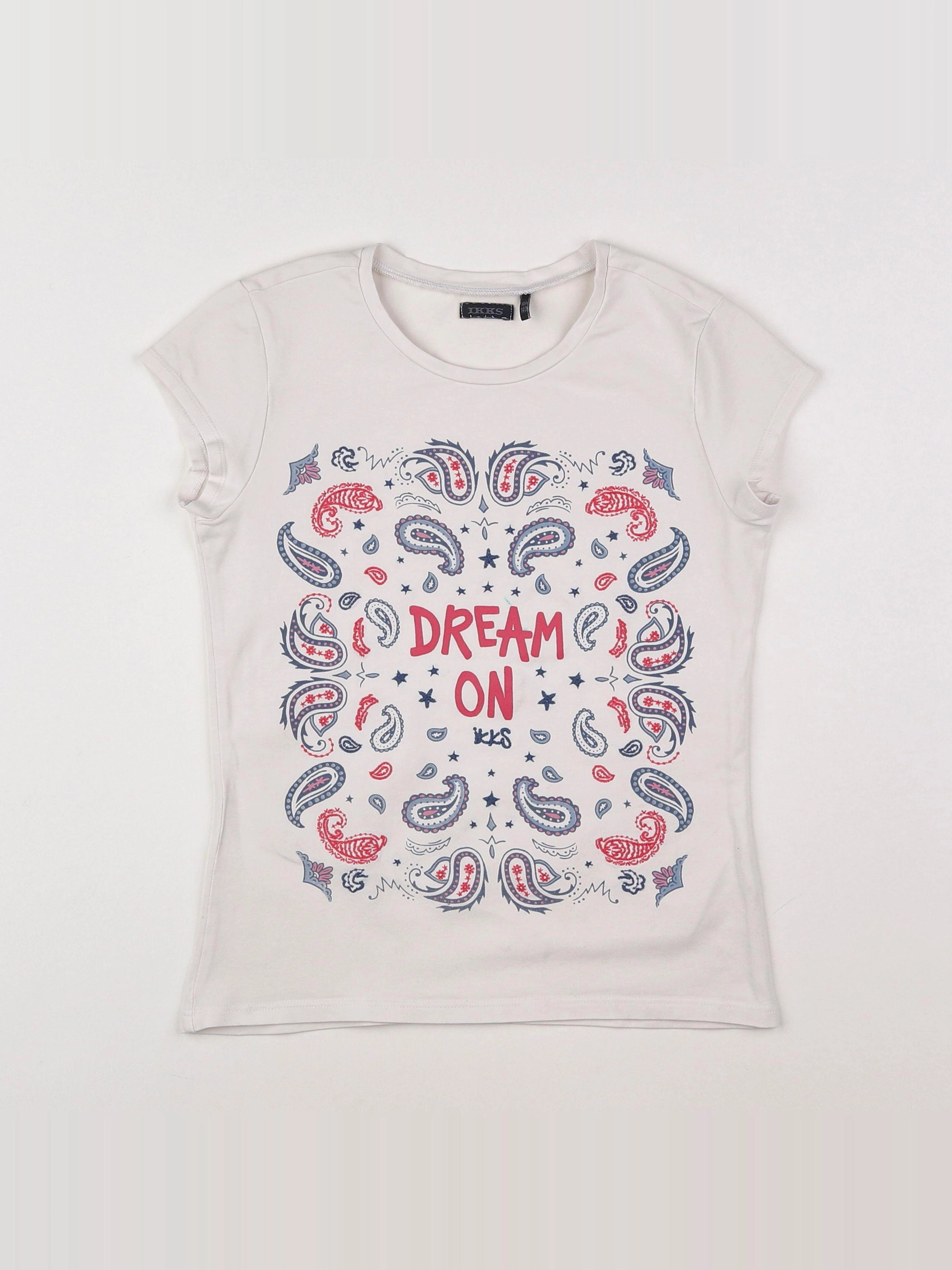 IKKS - tee-shirt blanc - 10 ans