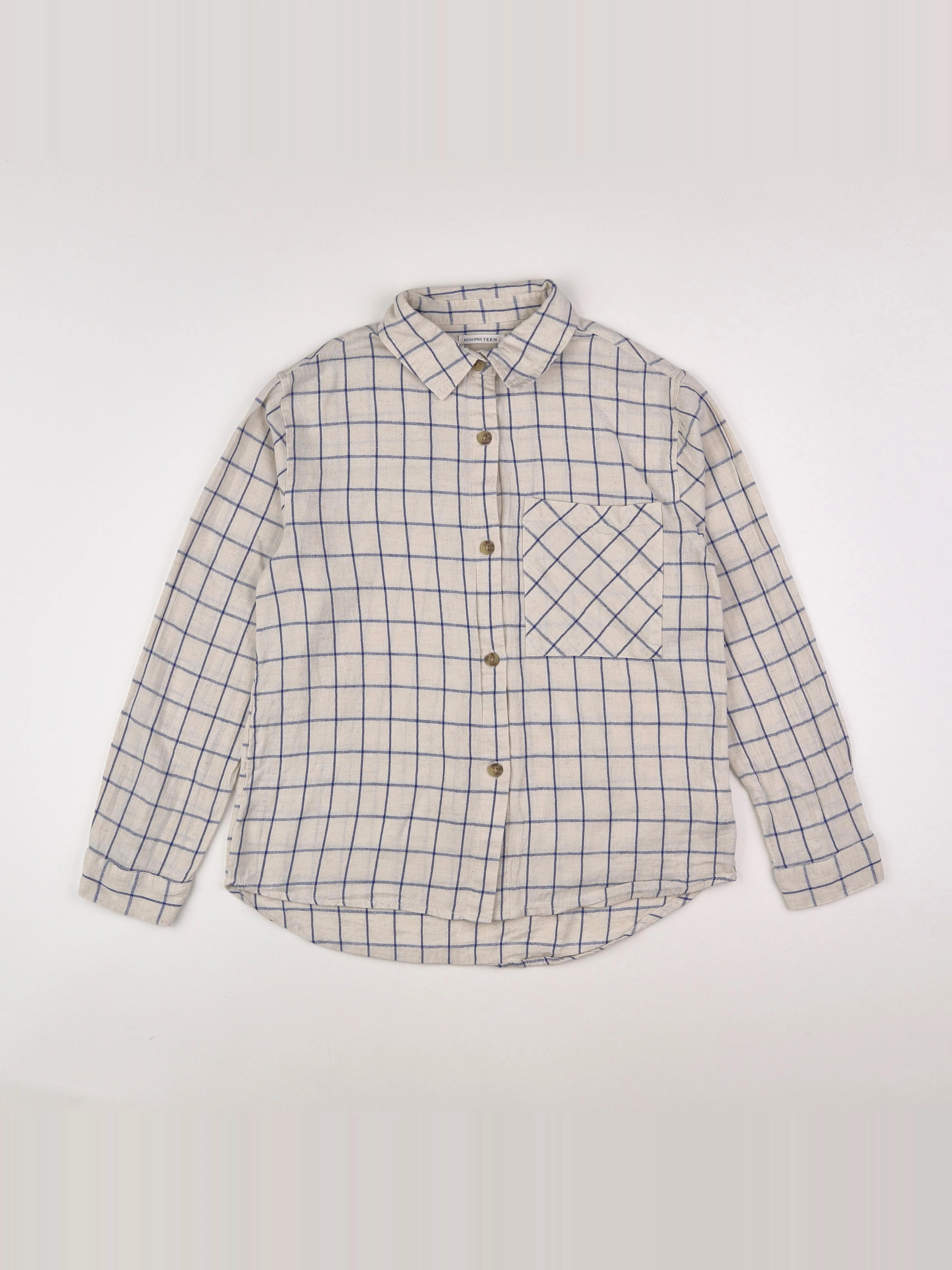 Monoprix - chemise beige - 12 ans