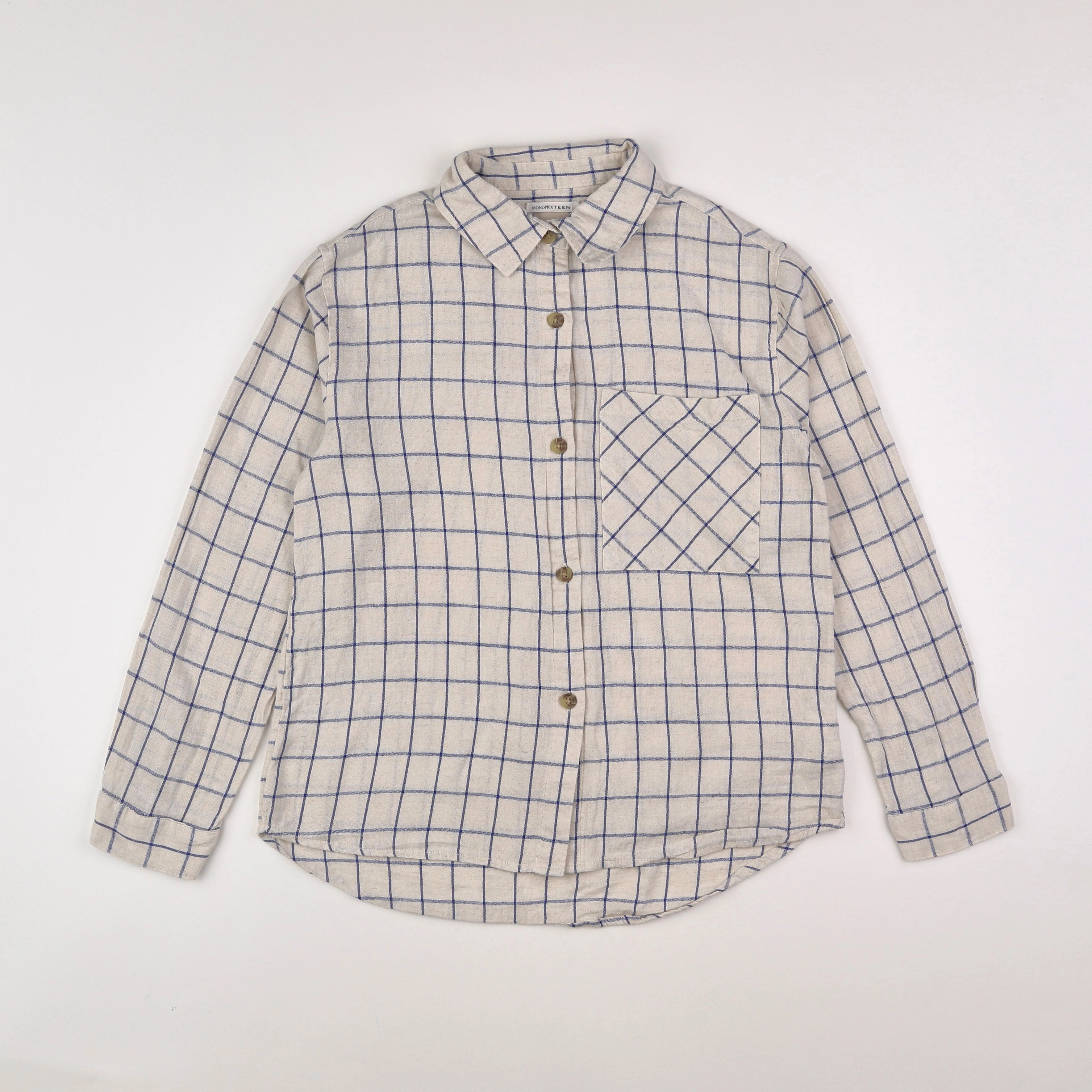 Monoprix - chemise beige - 12 ans