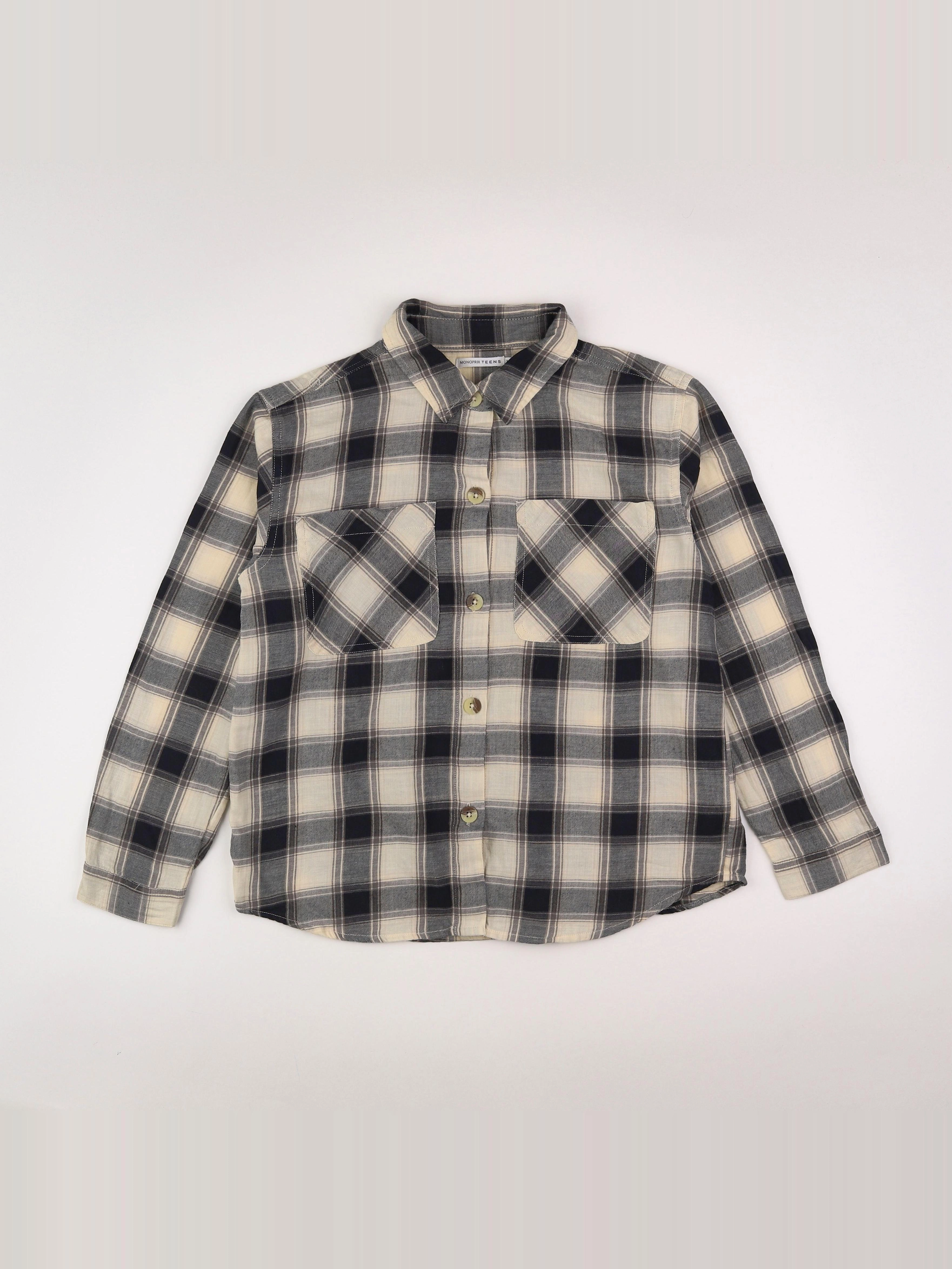 Monoprix - chemise beige - 12 ans