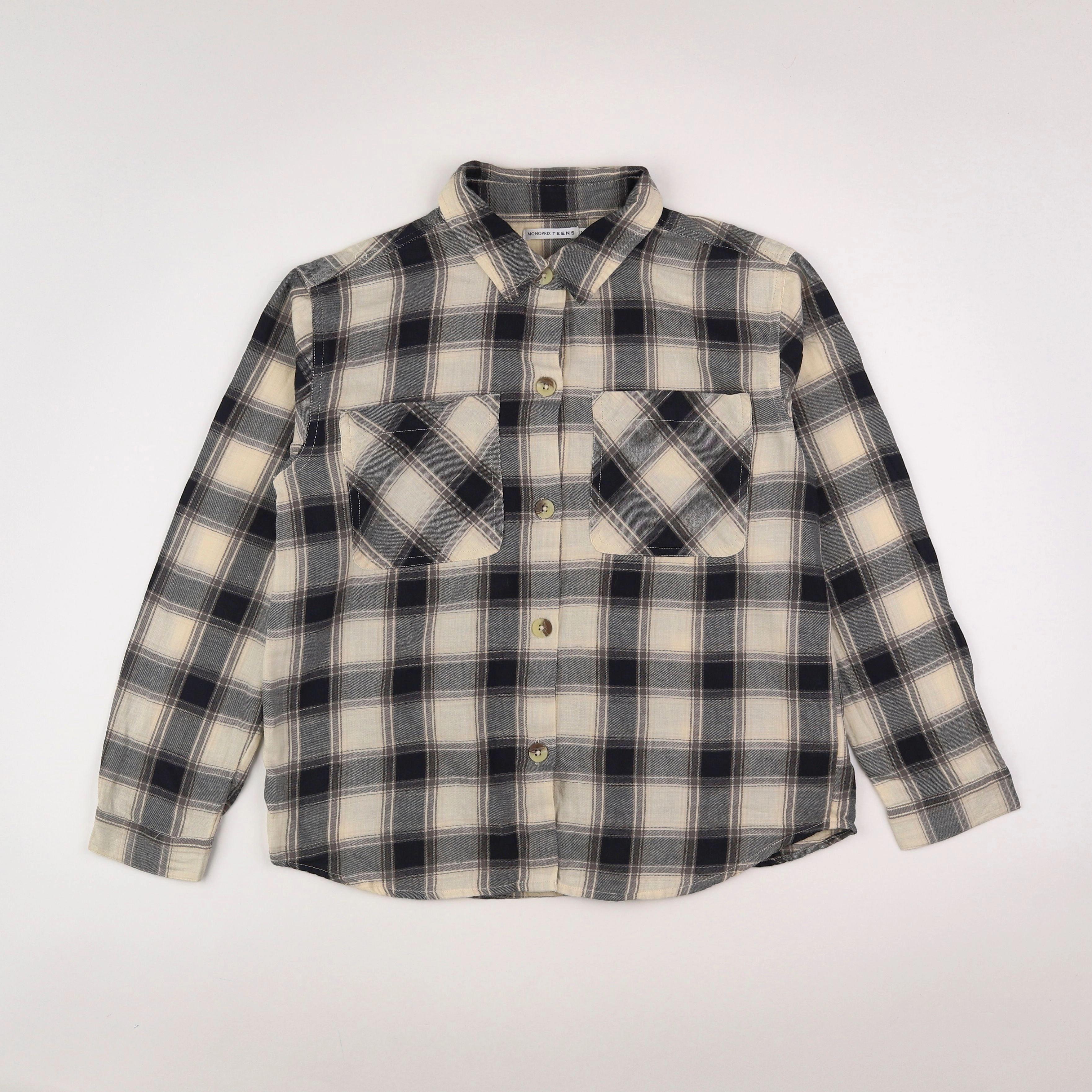 Monoprix - chemise beige - 12 ans