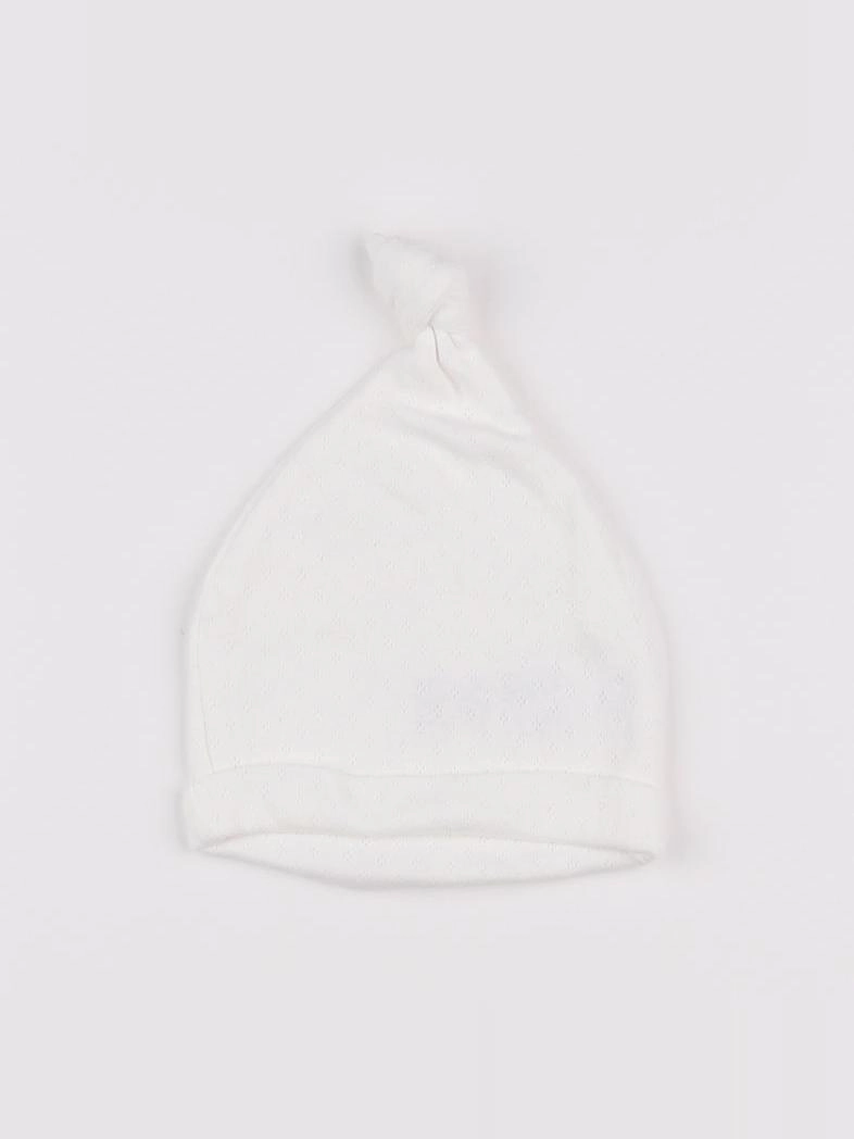 Vertbaudet - bonnet blanc - 12/18 mois