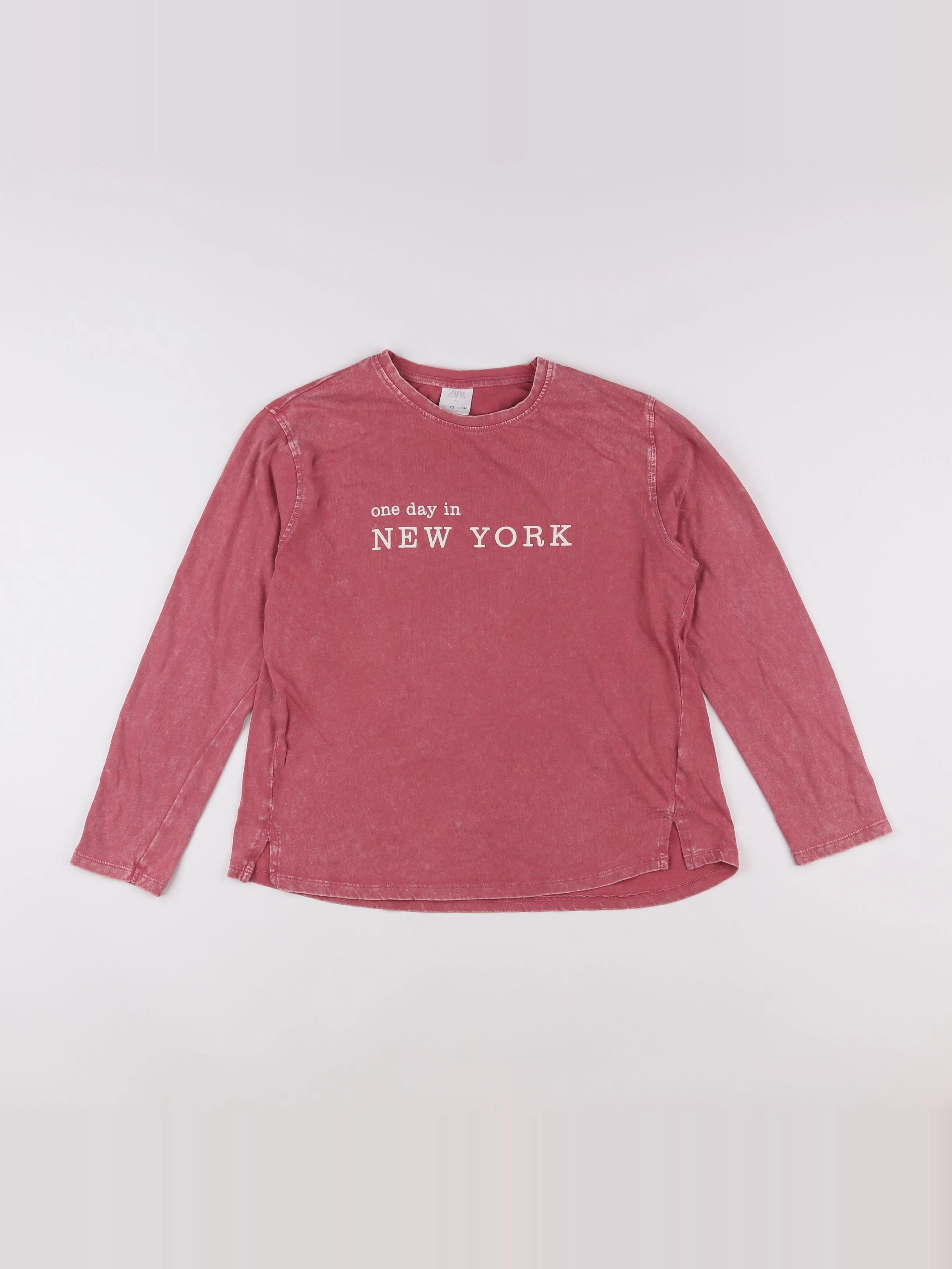 Zara - tee-shirt rose - 10 ans
