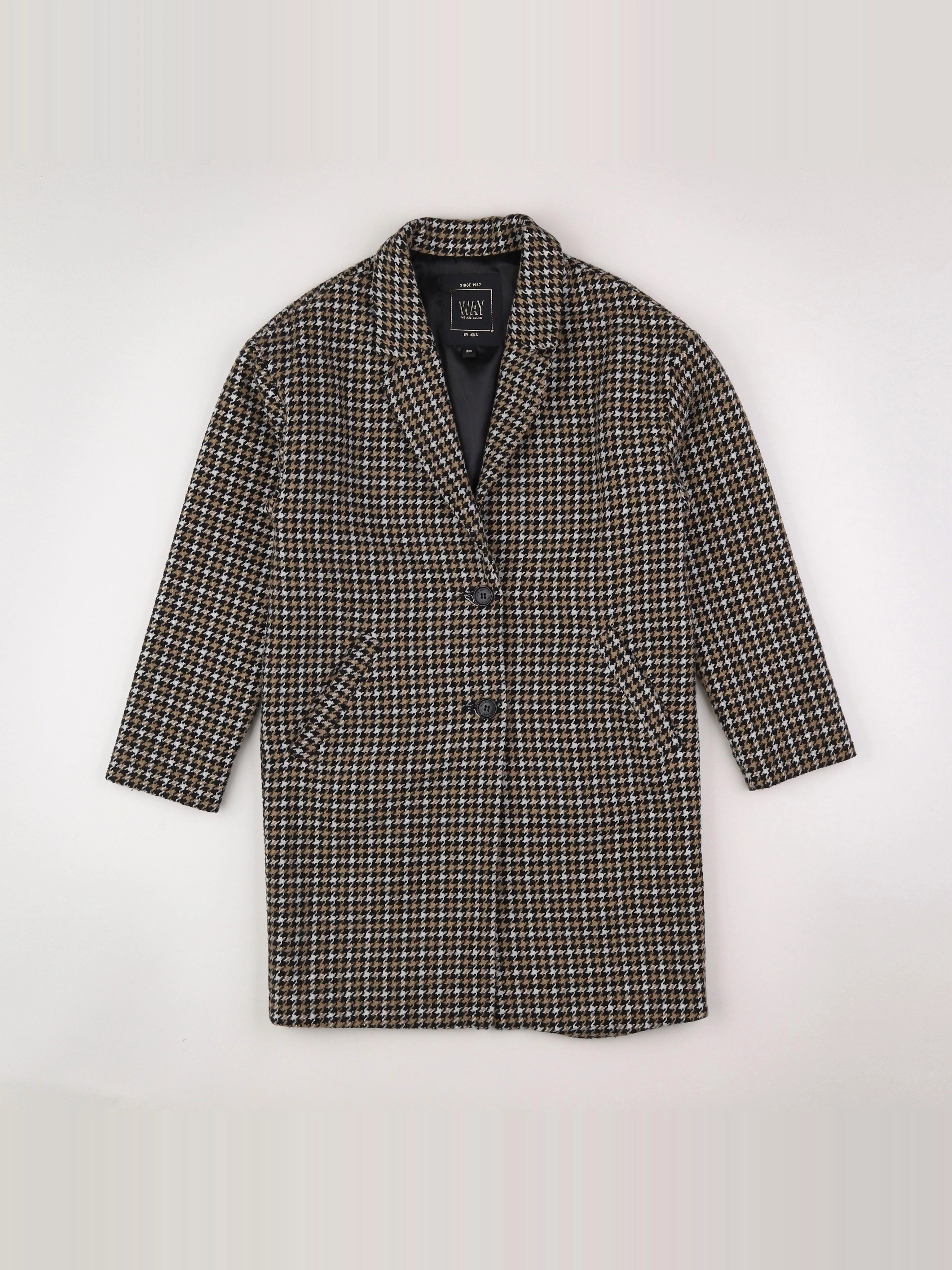 IKKS - manteau marron, noir - 10 ans