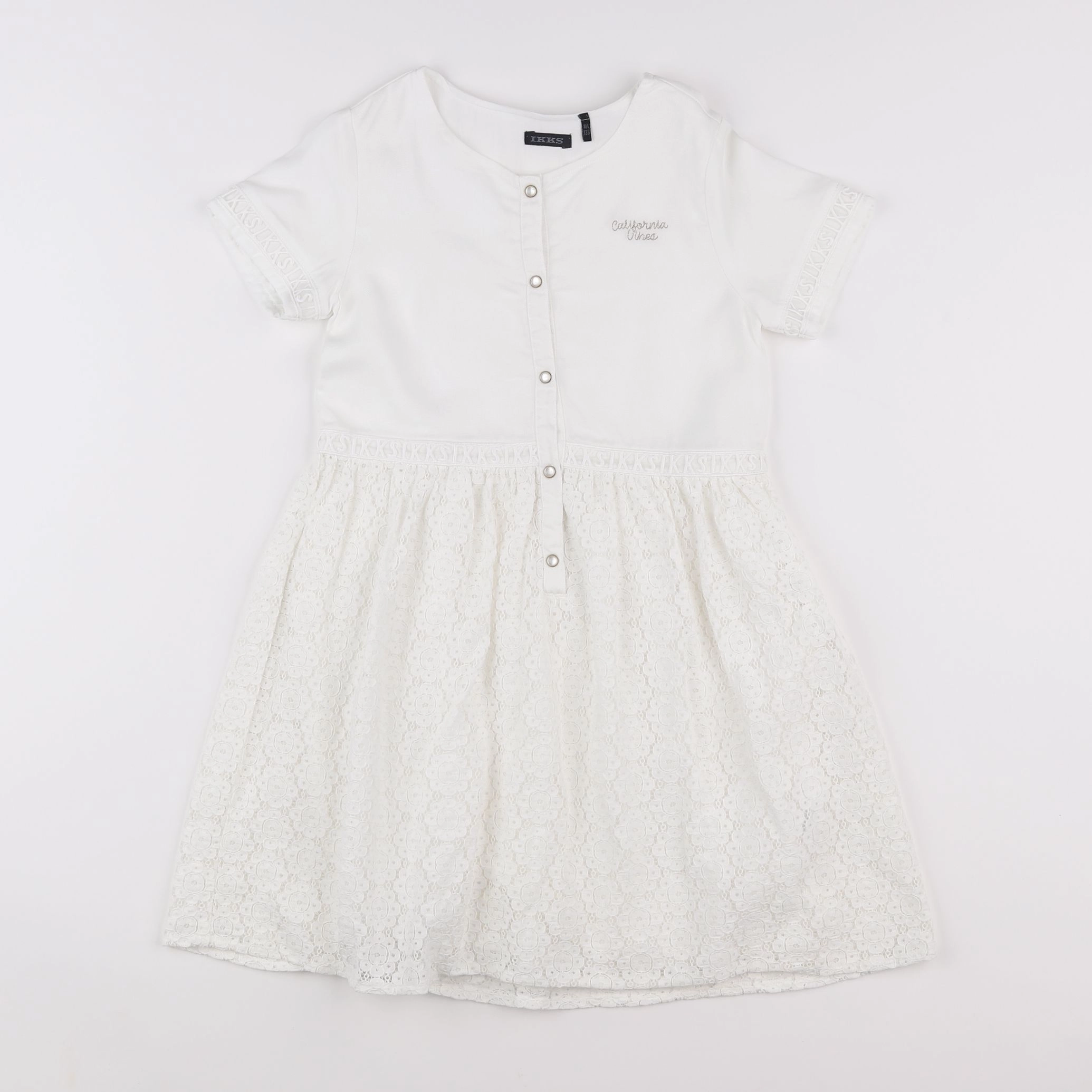 IKKS - robe blanc - 8 ans