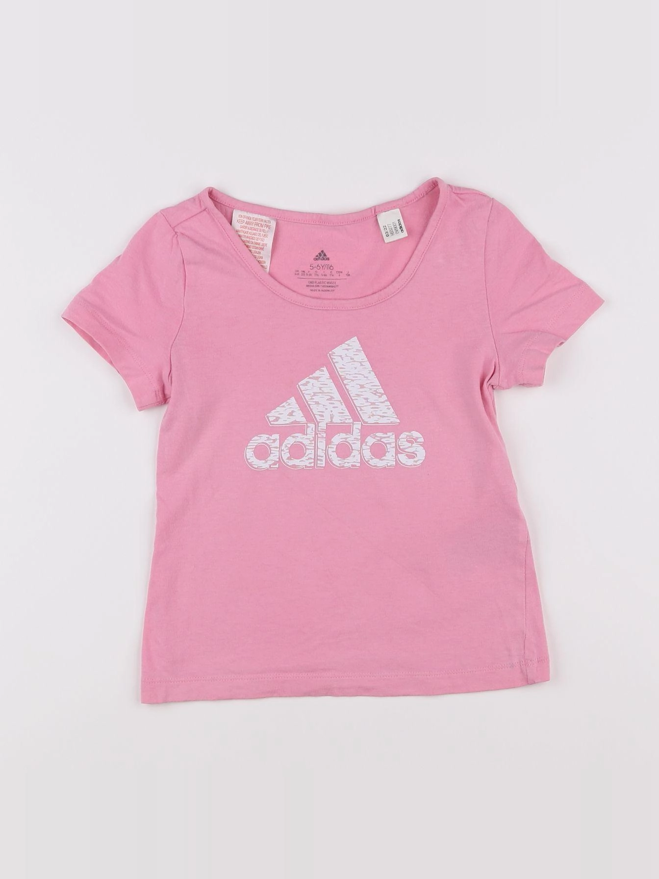 Adidas - tee-shirt rose - 6 ans