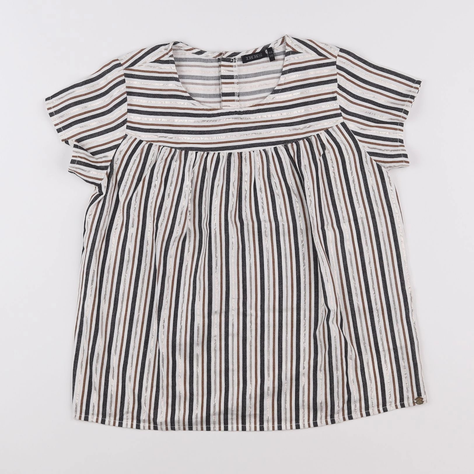 IKKS - blouse blanc, bronze - 10 ans