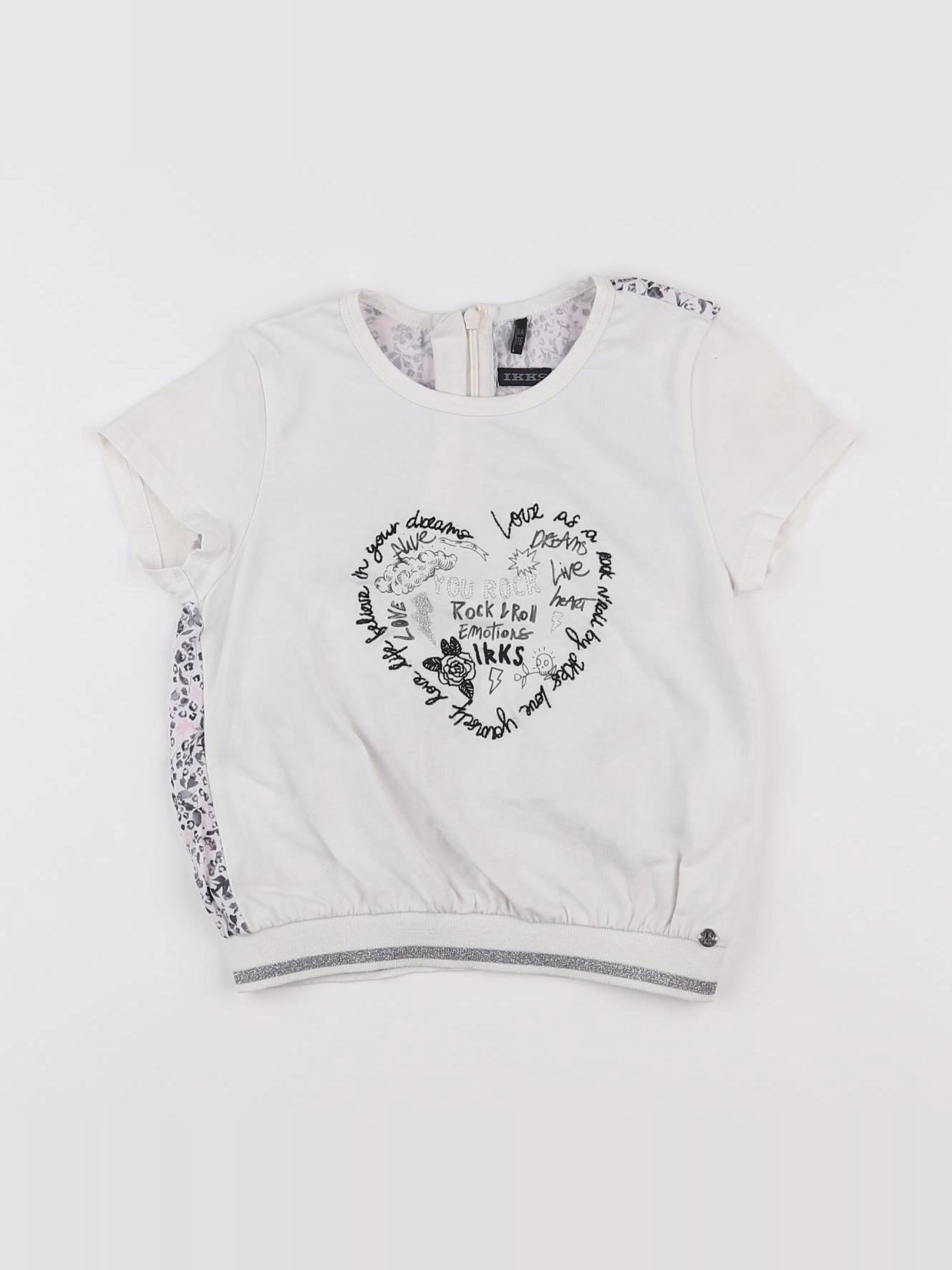 IKKS - tee-shirt imprimé au dos blanc, argent - 6 ans