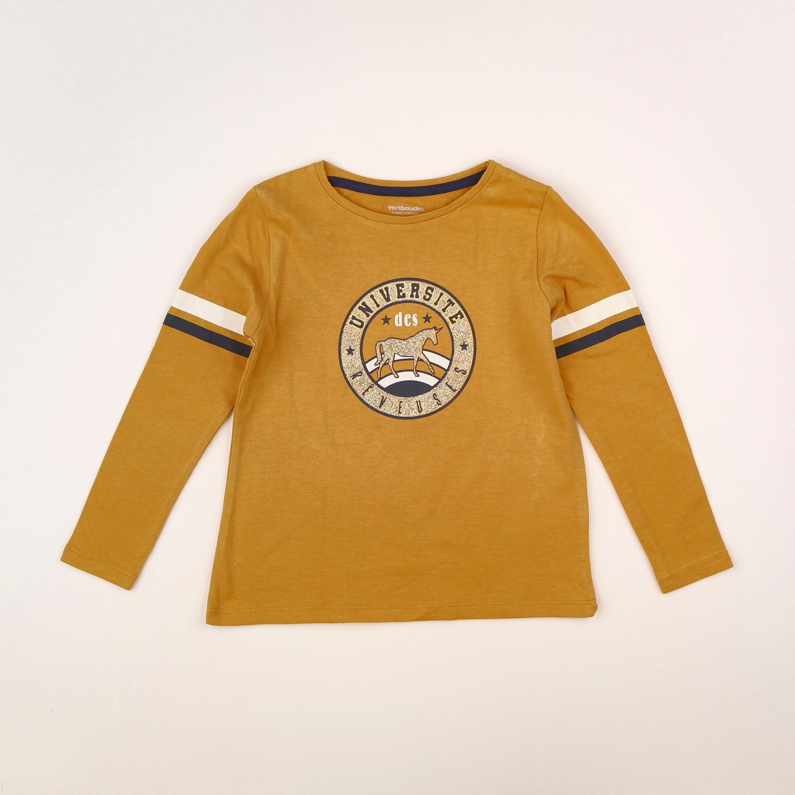 Vertbaudet - tee-shirt jaune - 4 ans