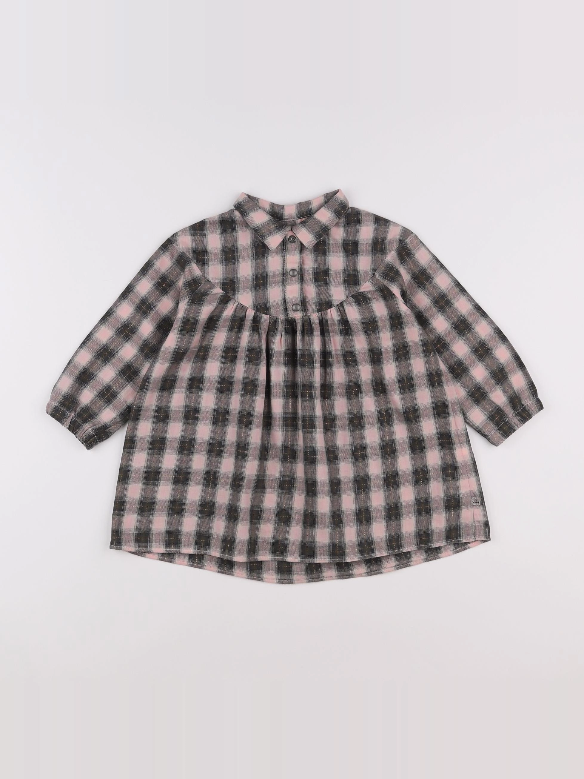 IKKS - robe gris, rose - 2 ans