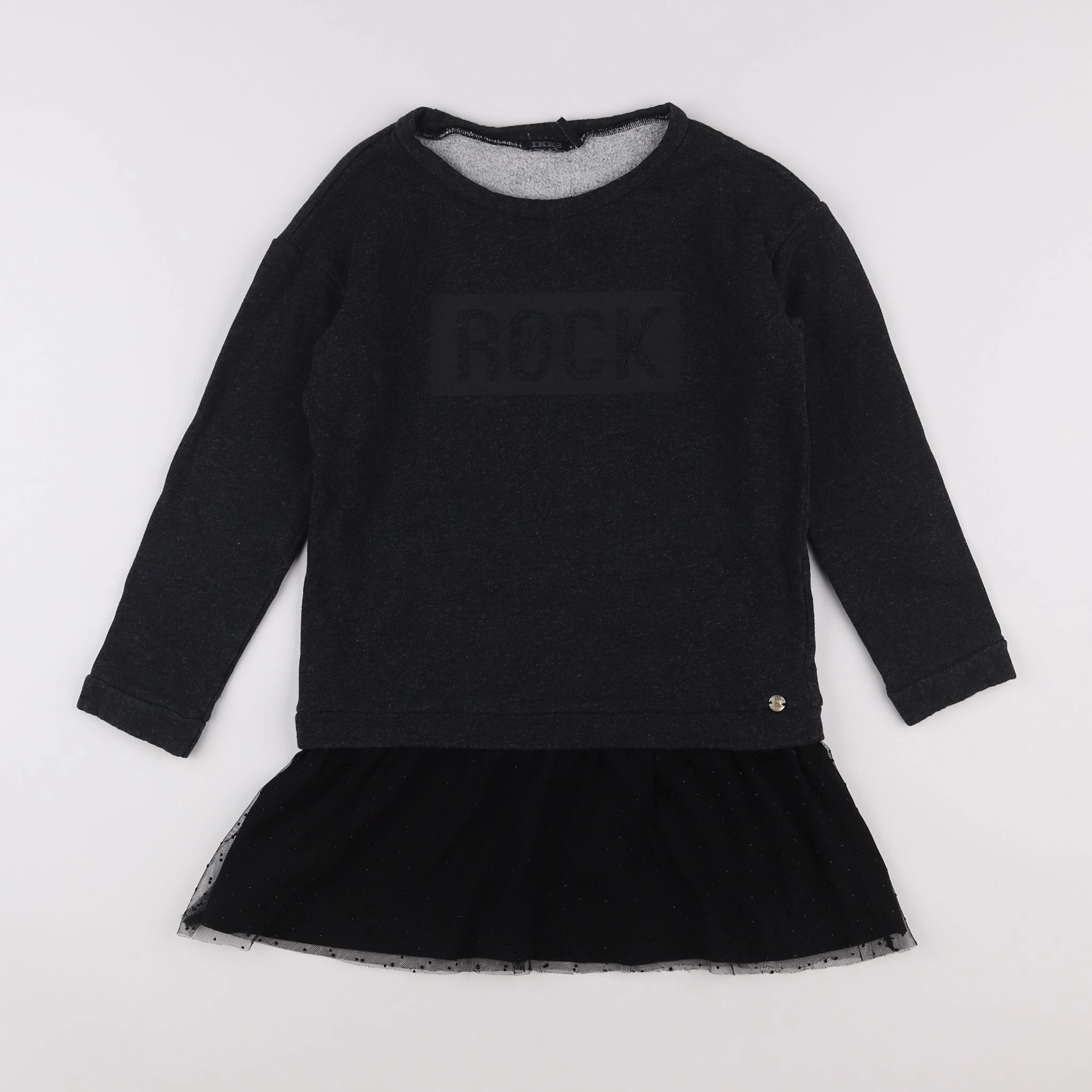 IKKS - robe gris - 8 ans
