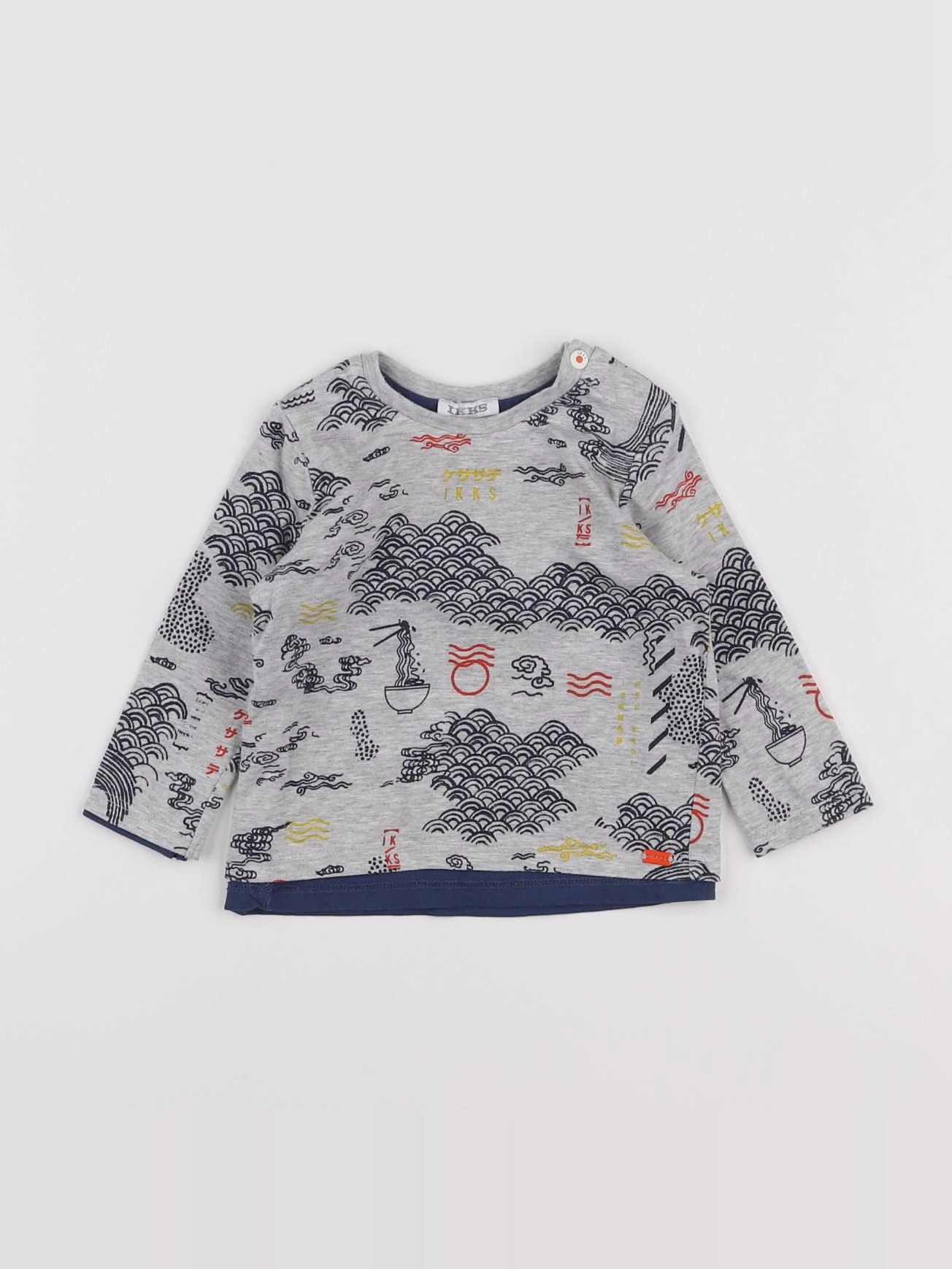 IKKS - tee-shirt gris - 6 mois
