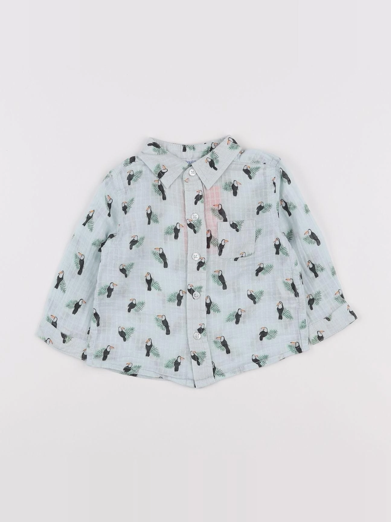 Boutchou - chemise vert - 6 mois