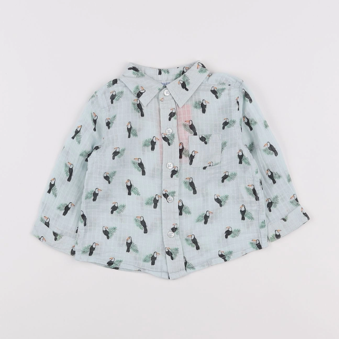 Boutchou - chemise vert - 6 mois