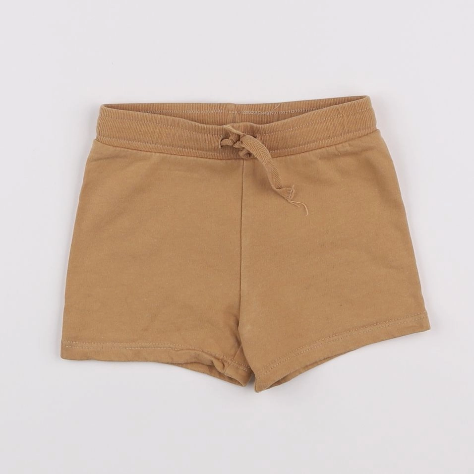H&M - short marron - 6/9 mois