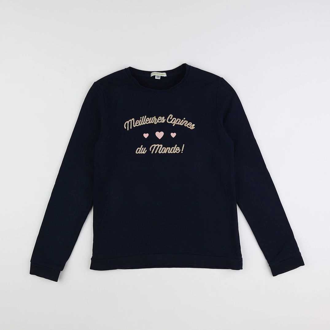 Vertbaudet - sweat bleu, or - 12 ans