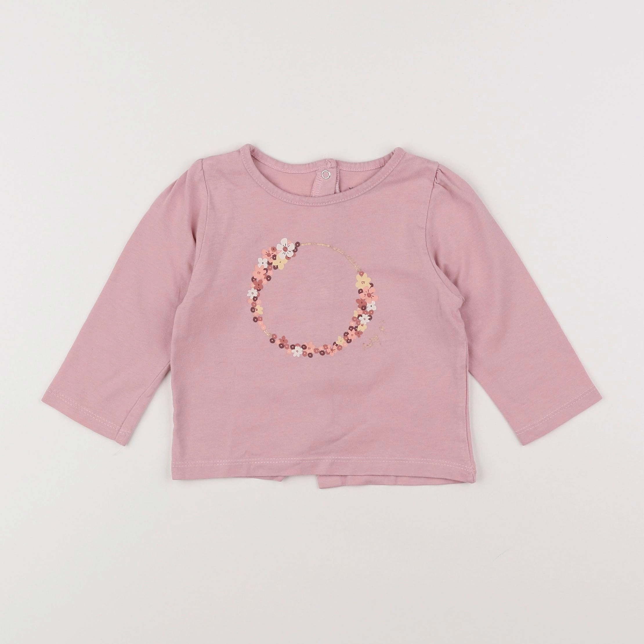Vertbaudet - tee-shirt rose - 9 mois