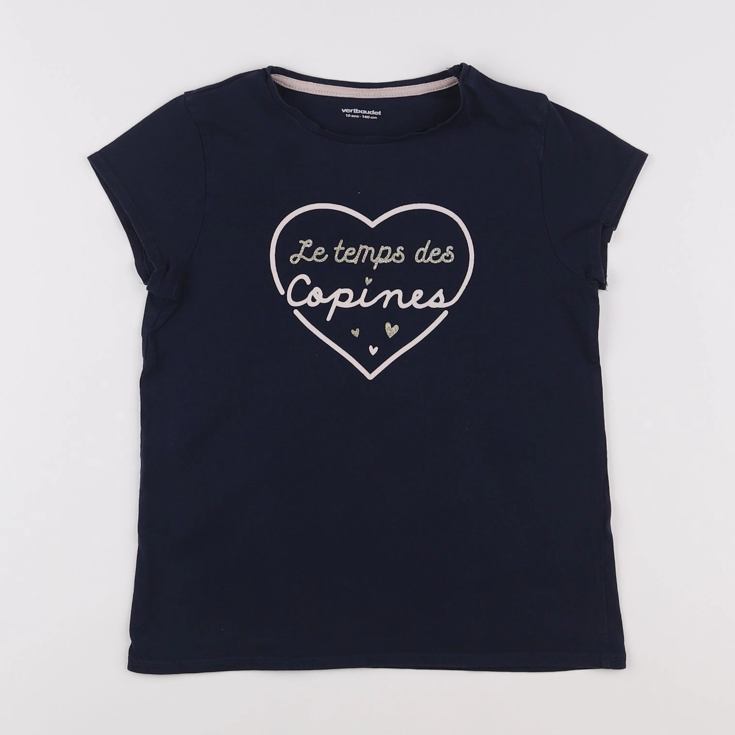 Vertbaudet - tee-shirt bleu - 10 ans