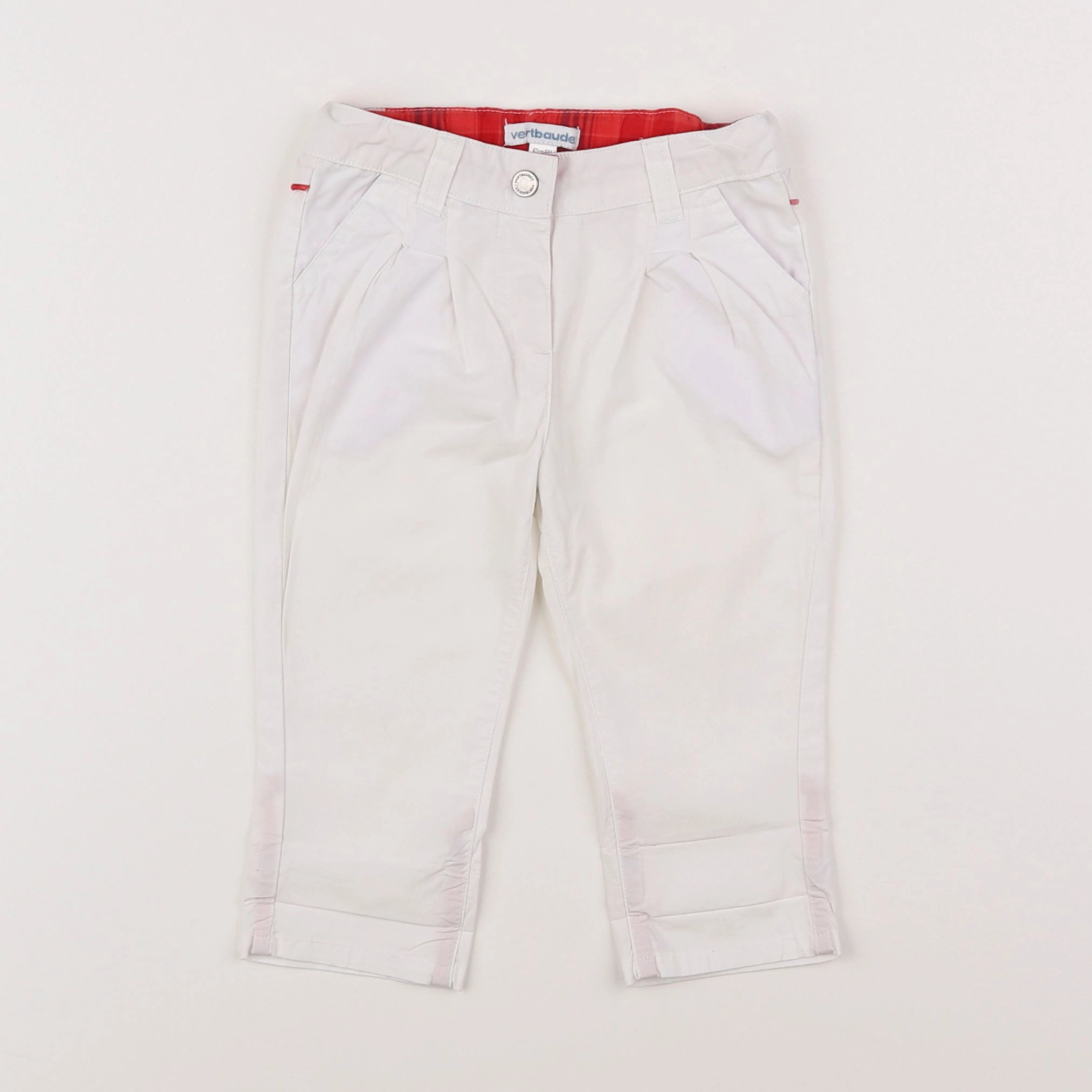 Vertbaudet - pantalon blanc - 6 mois