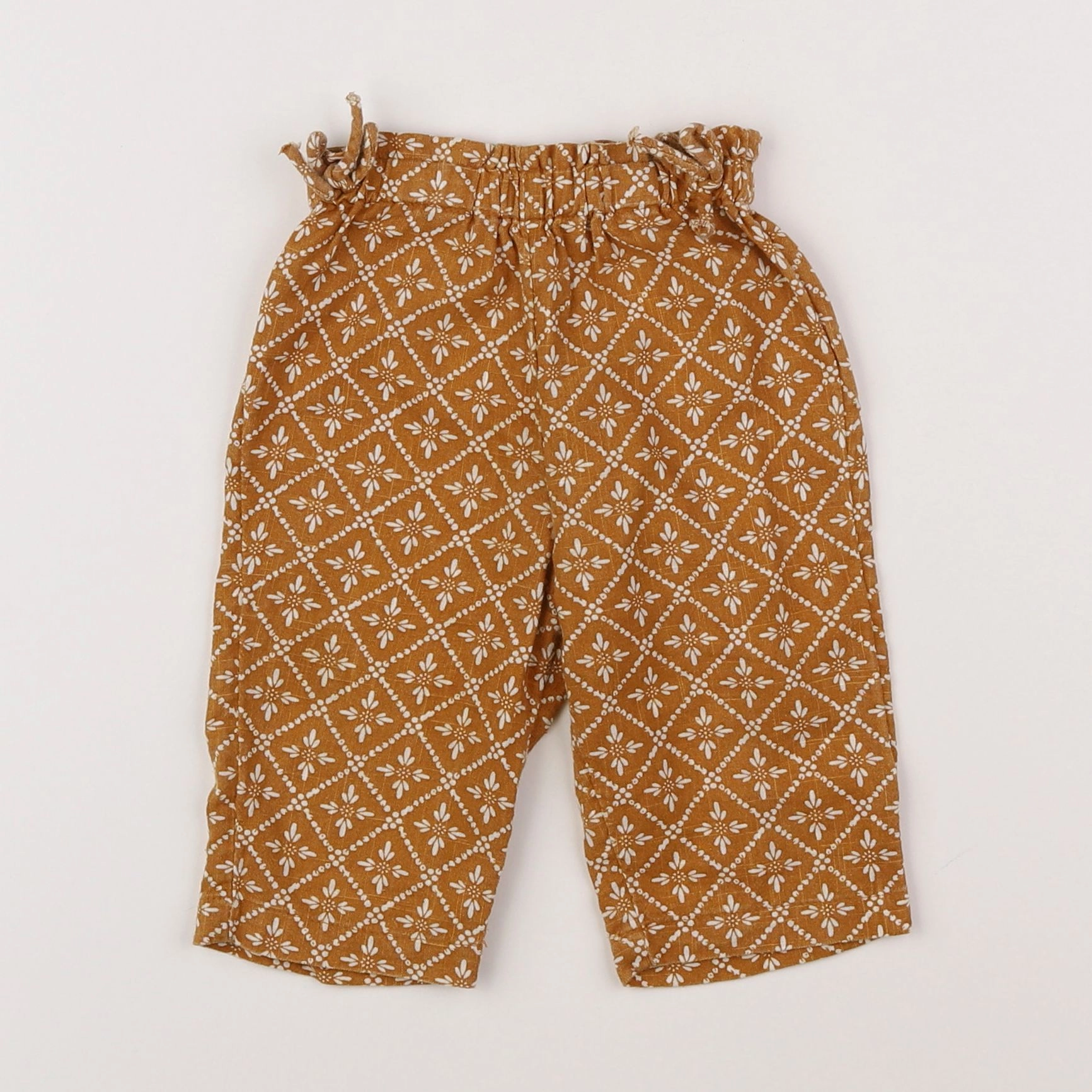 Vertbaudet - pantalon jaune - 6 mois