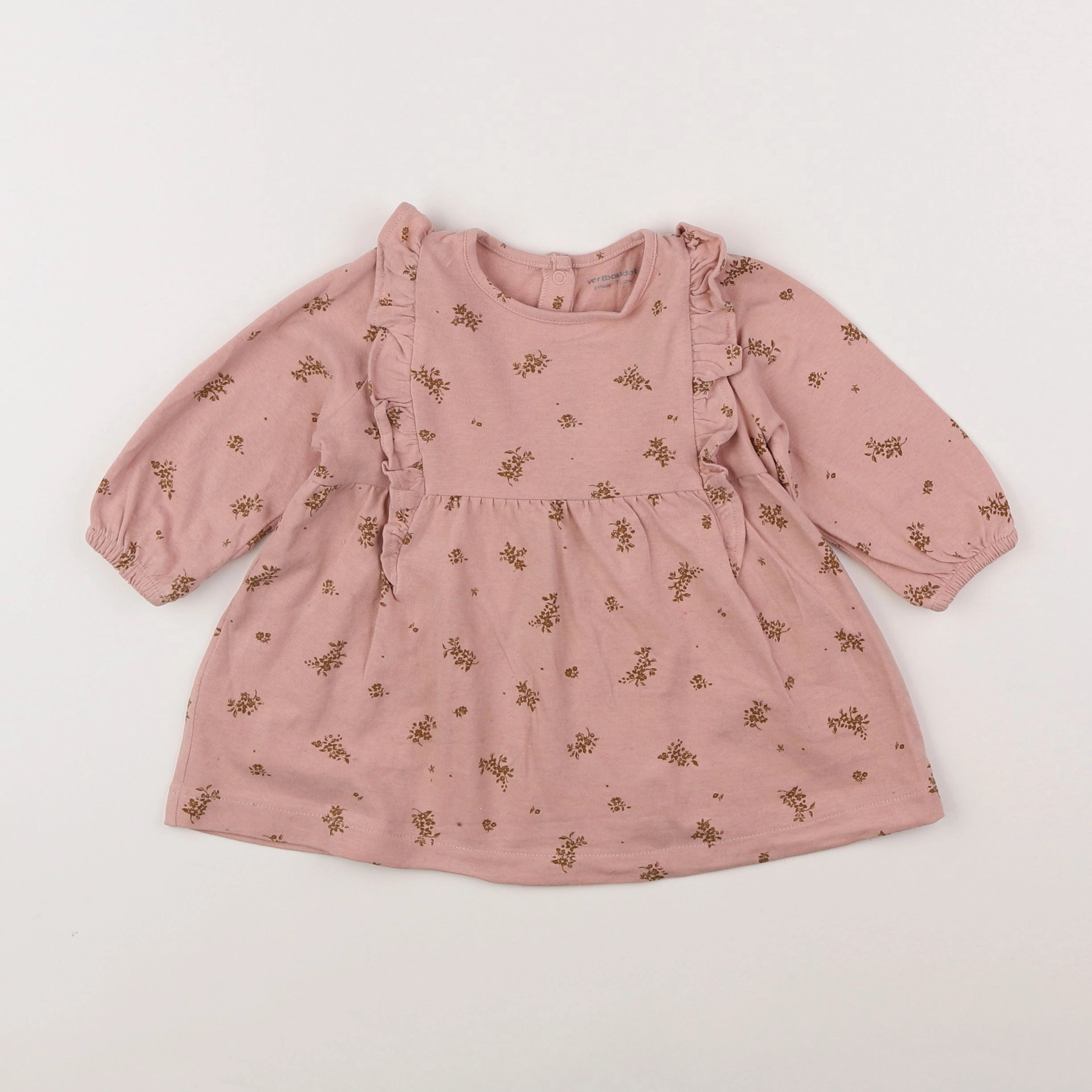 Vertbaudet - robe rose - 9 mois
