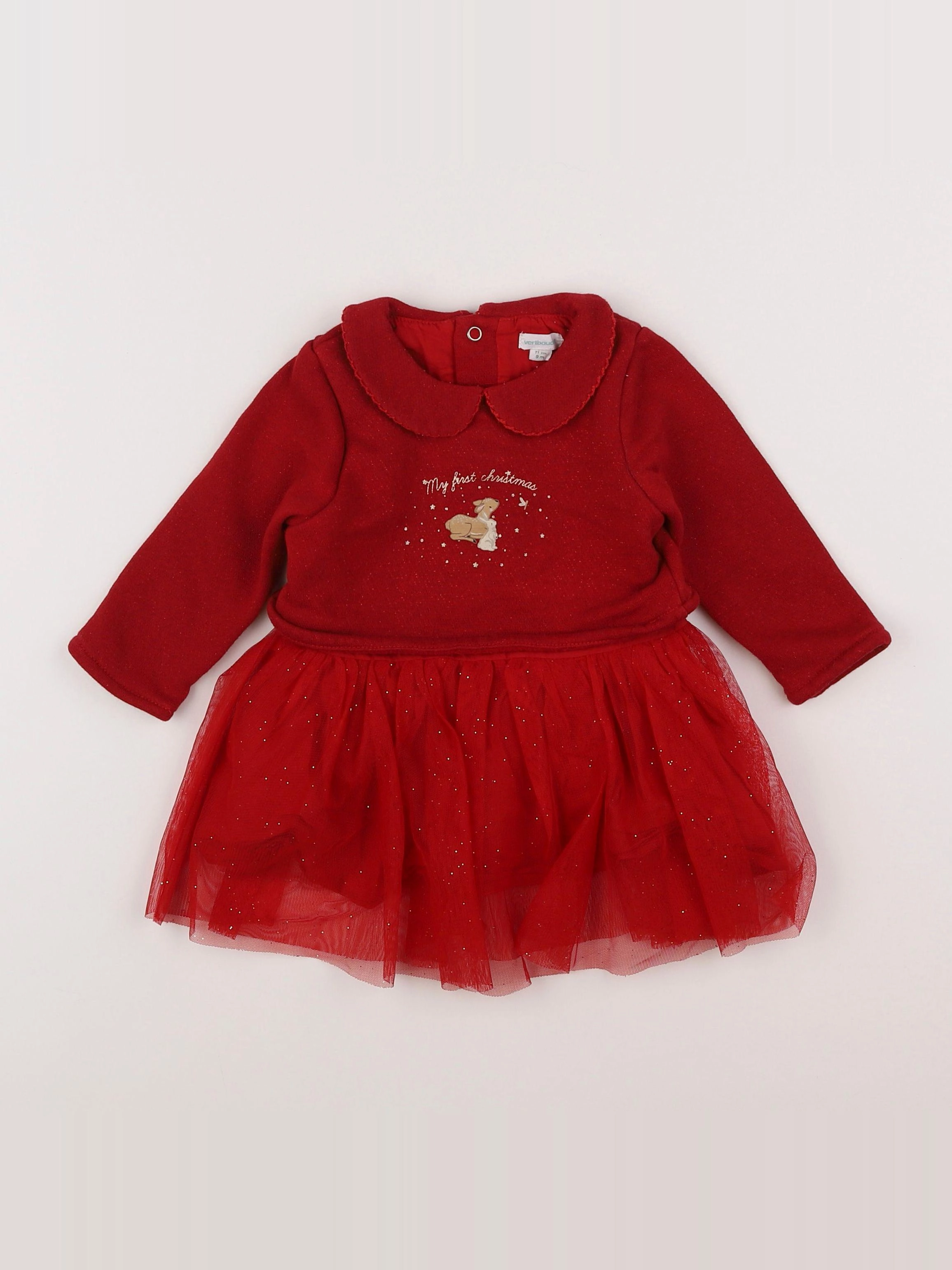 Vertbaudet - robe rouge - 9 mois