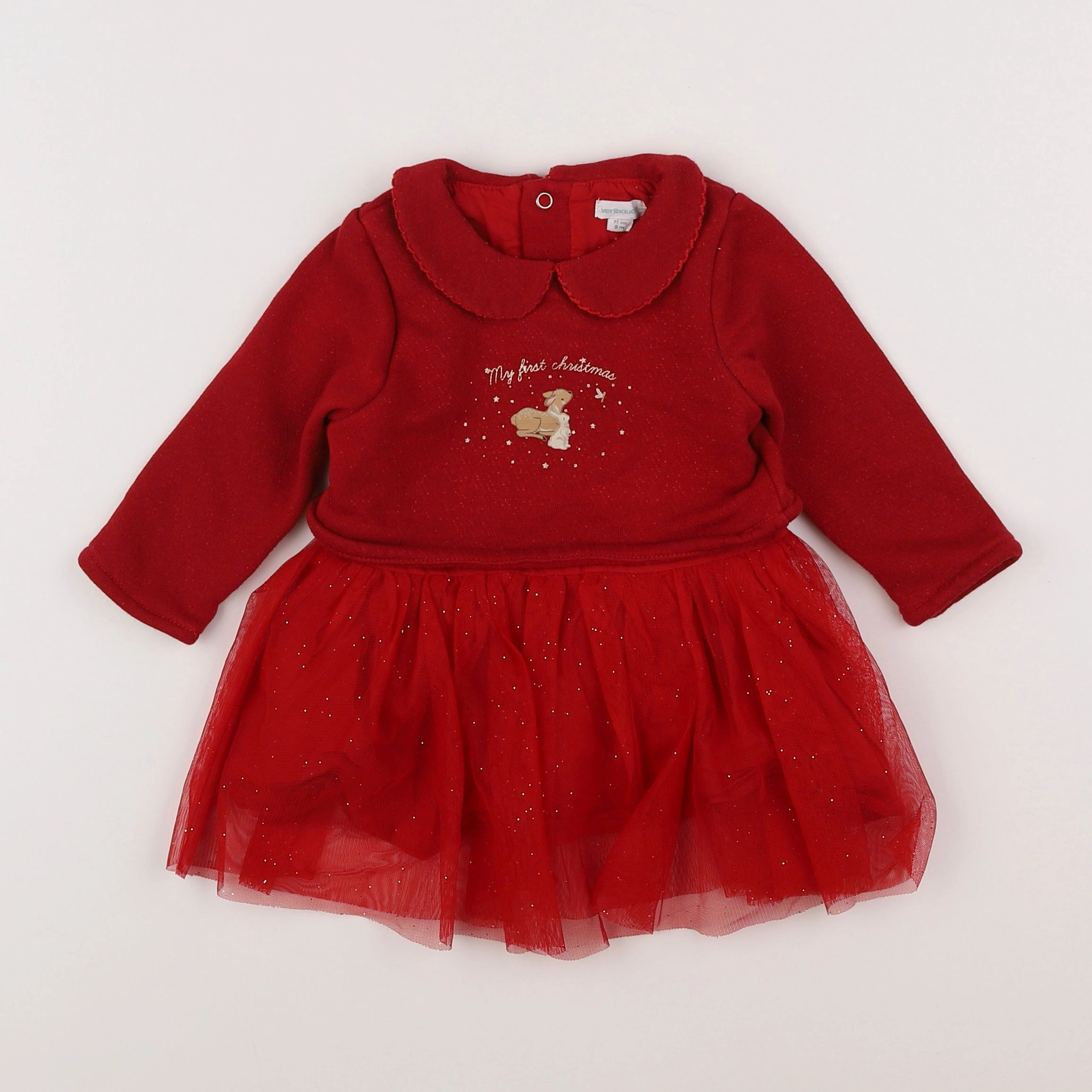Vertbaudet - robe rouge - 9 mois