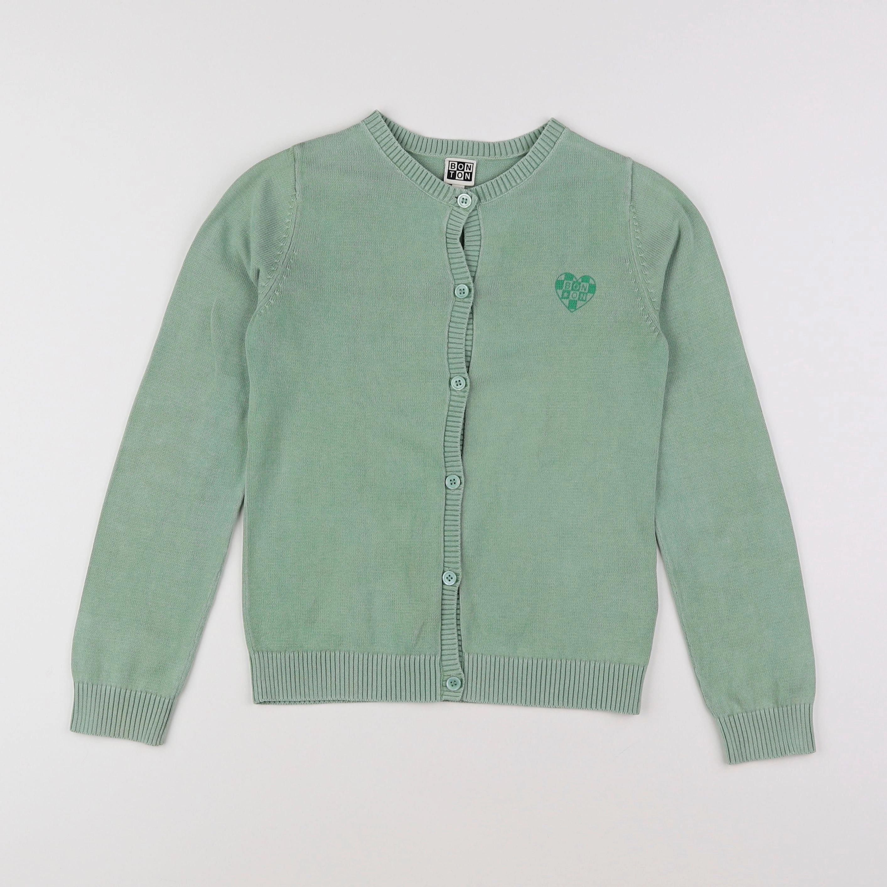 Bonton - gilet vert - 10 ans