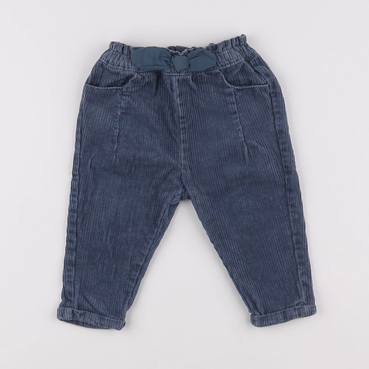 Vertbaudet - pantalon bleu - 6 mois