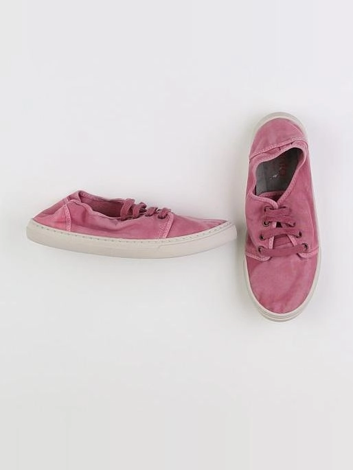 Cienta - tennis à scratch/ lacets rose - pointure 37