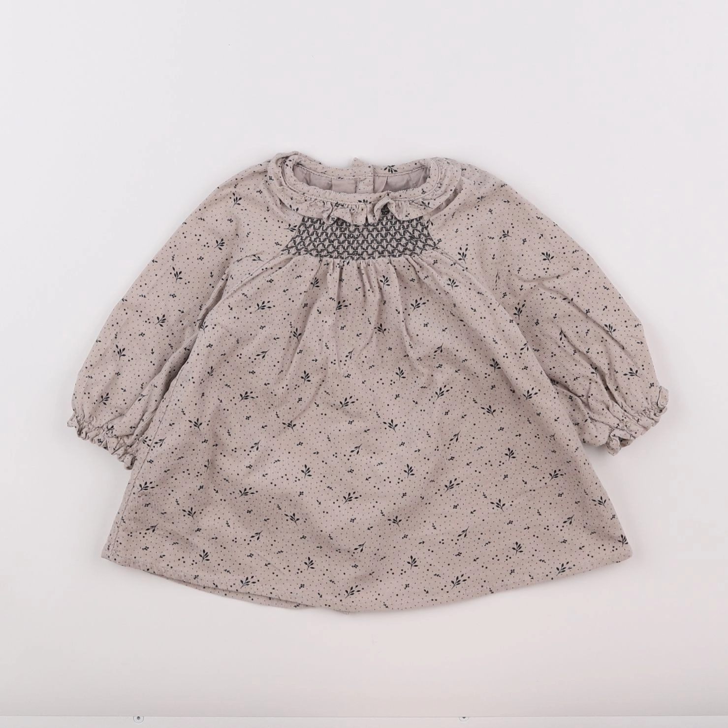 Vertbaudet - robe beige - 6 mois