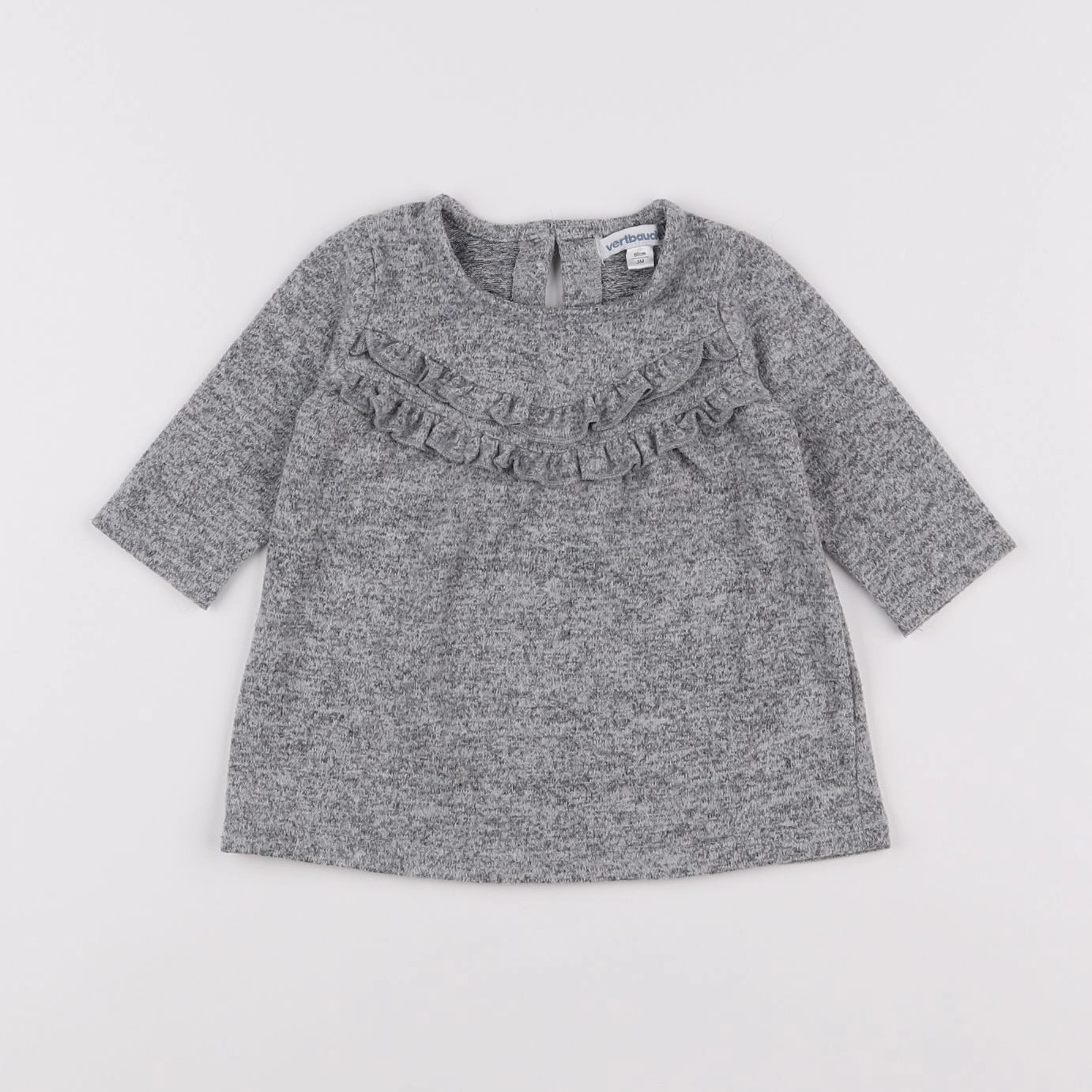 Vertbaudet - robe gris - 3 mois
